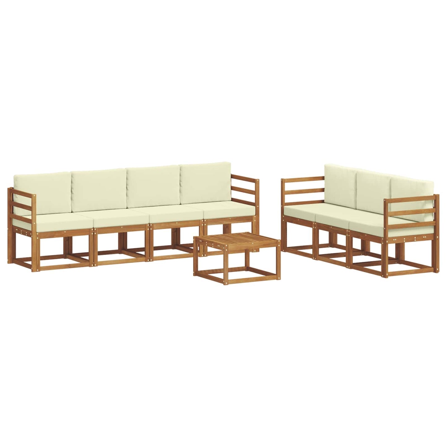 Outdoor-Sofagarnitur 8 stk. Natur und Creme