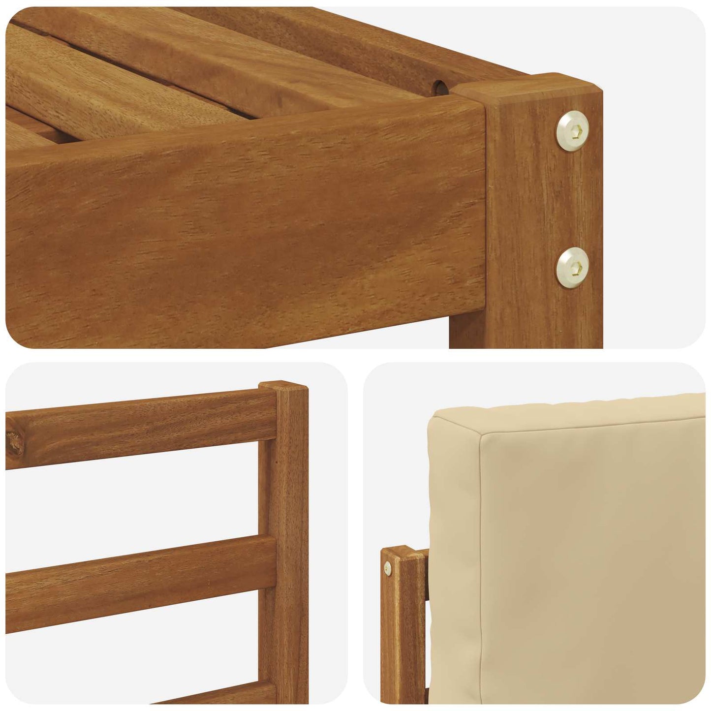 Outdoor-Sofagarnitur 8 stk. Natur und Beige