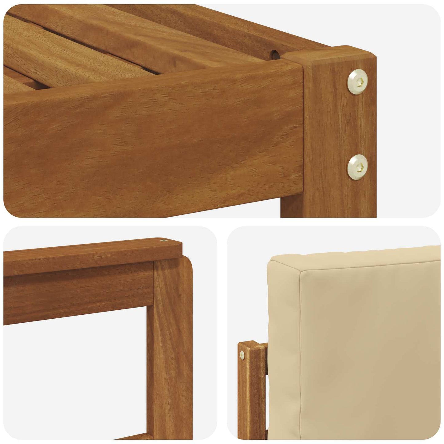 Outdoor-Sofagarnitur 8 stk. Natur und Beige