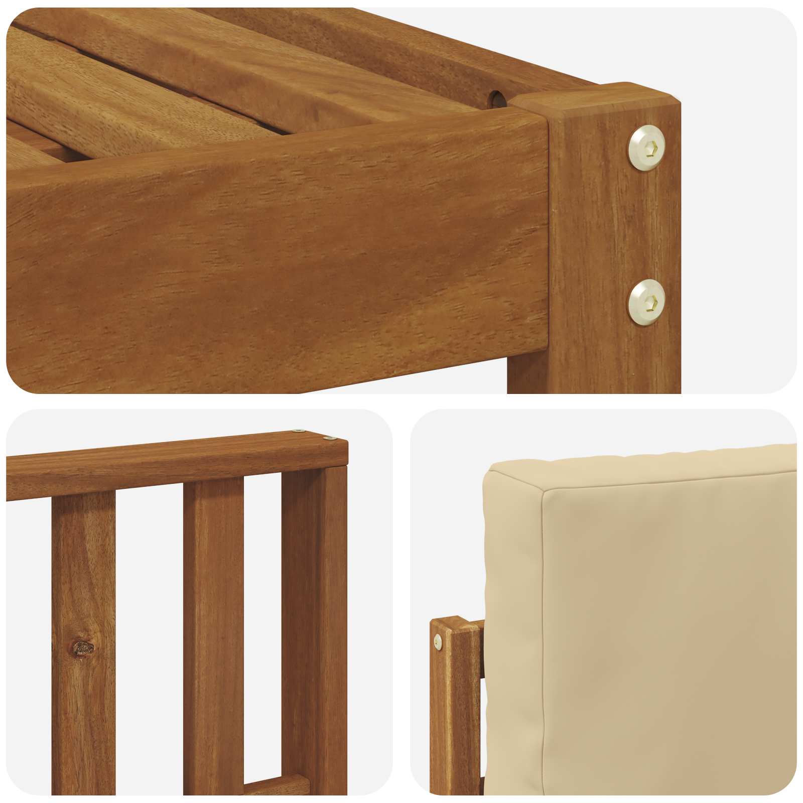 Outdoor-Sofagarnitur 8 stk. Natur und Beige