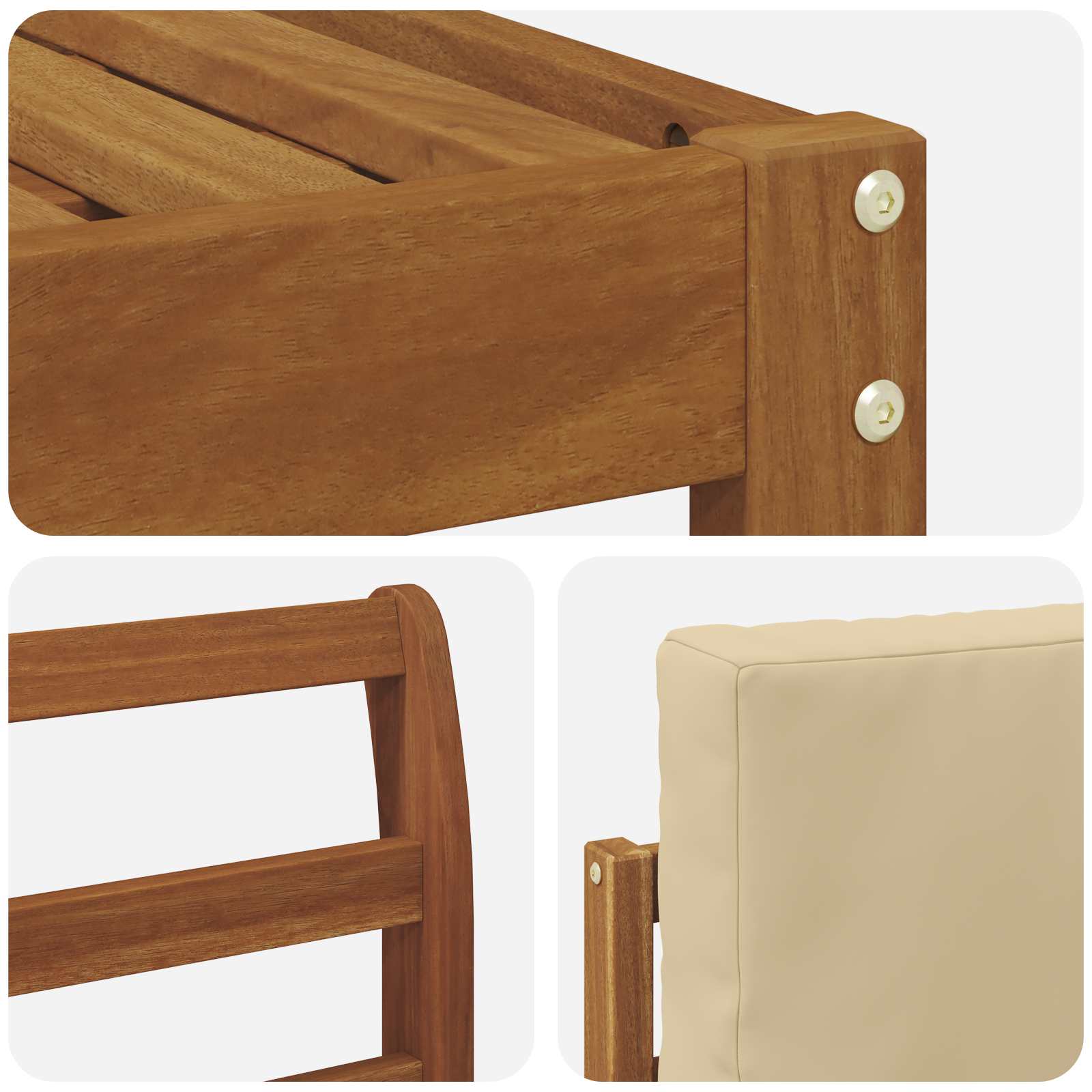Outdoor-Sofagarnitur 8 stk. Natur und Beige
