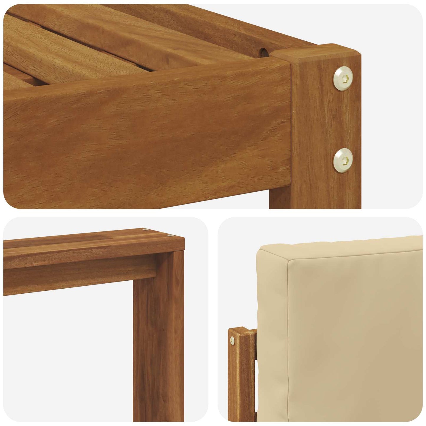 Outdoor-Sofagarnitur 8 stk. Natur und Beige