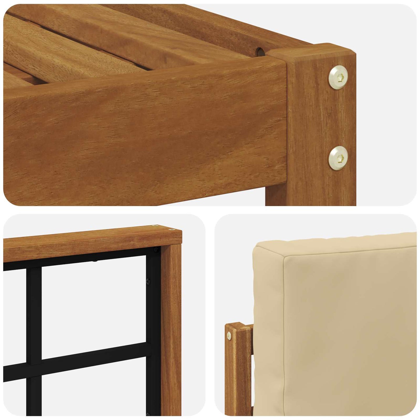 Outdoor-Sofagarnitur 8 stk. Natur und Beige
