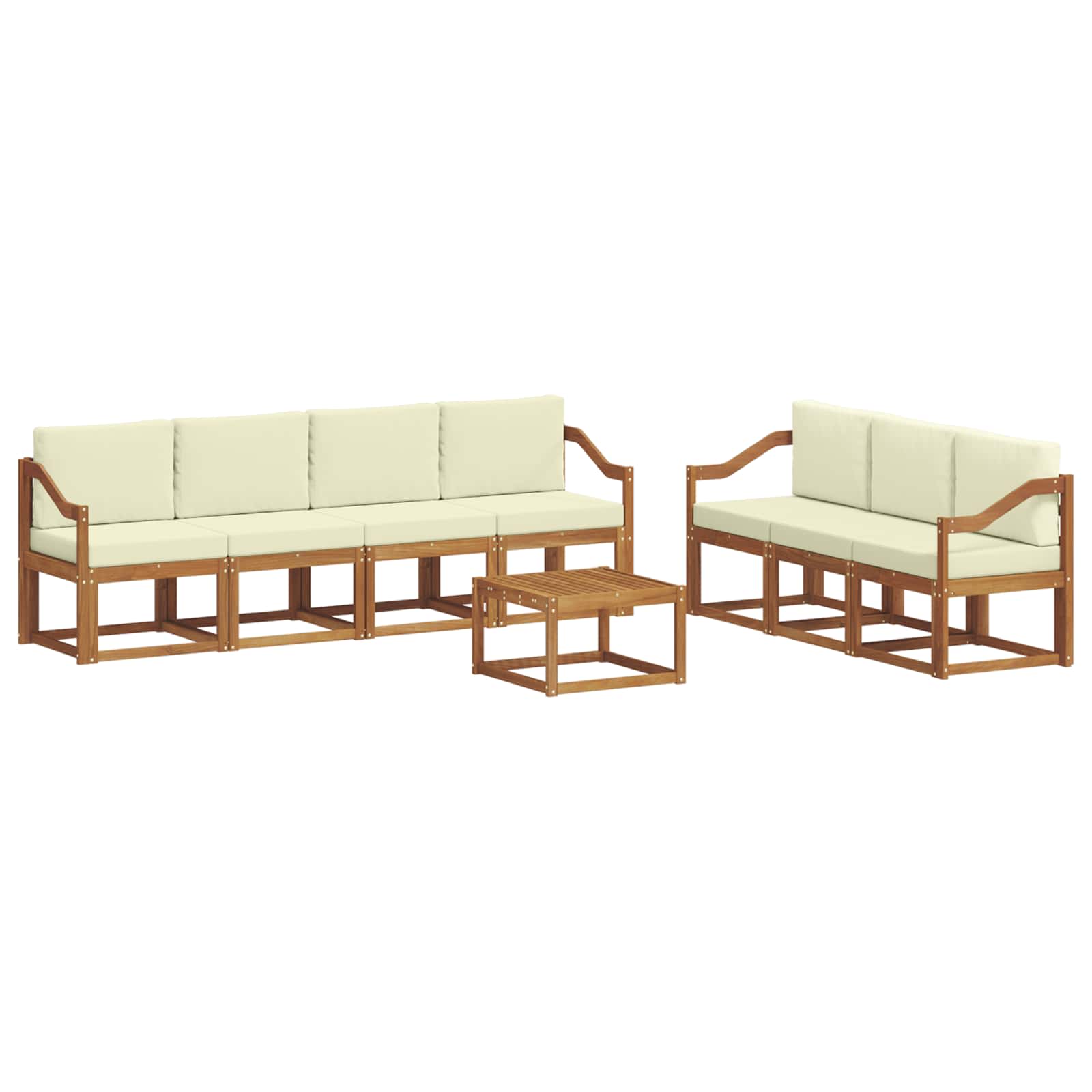 Outdoor-Sofagarnitur 8 stk. Natur und Creme