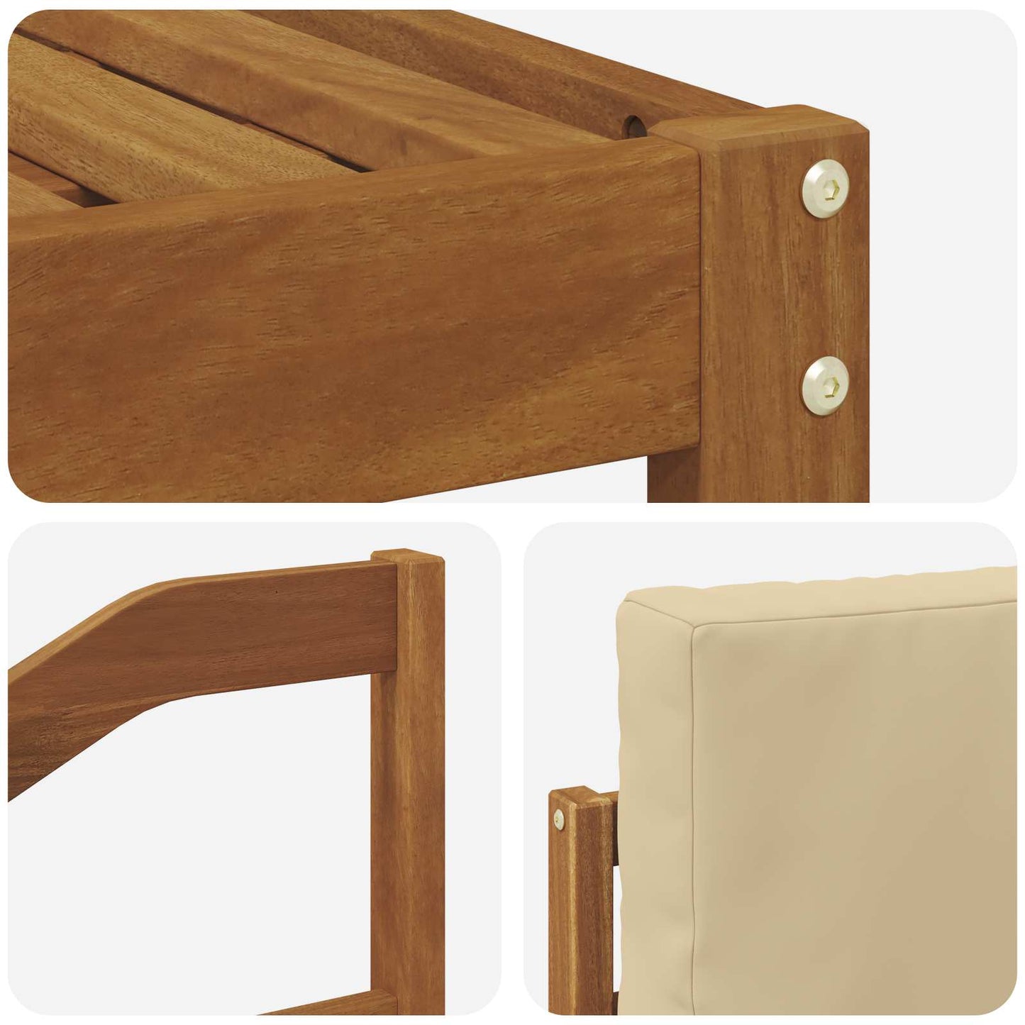 Outdoor-Sofagarnitur 8 stk. Natur und Beige