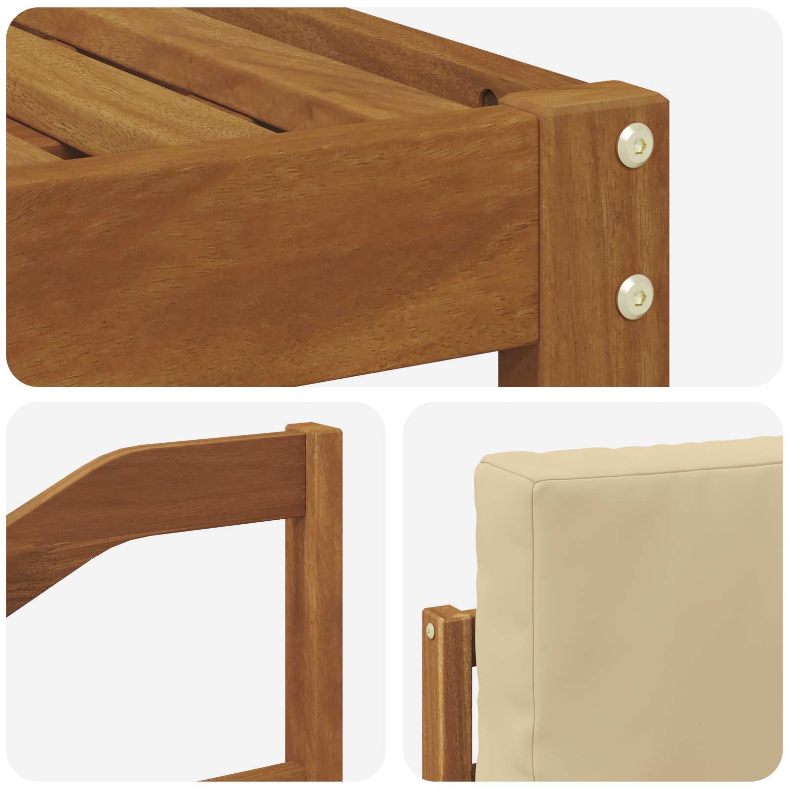 Outdoor-Sofagarnitur 8 stk. Natur und Beige