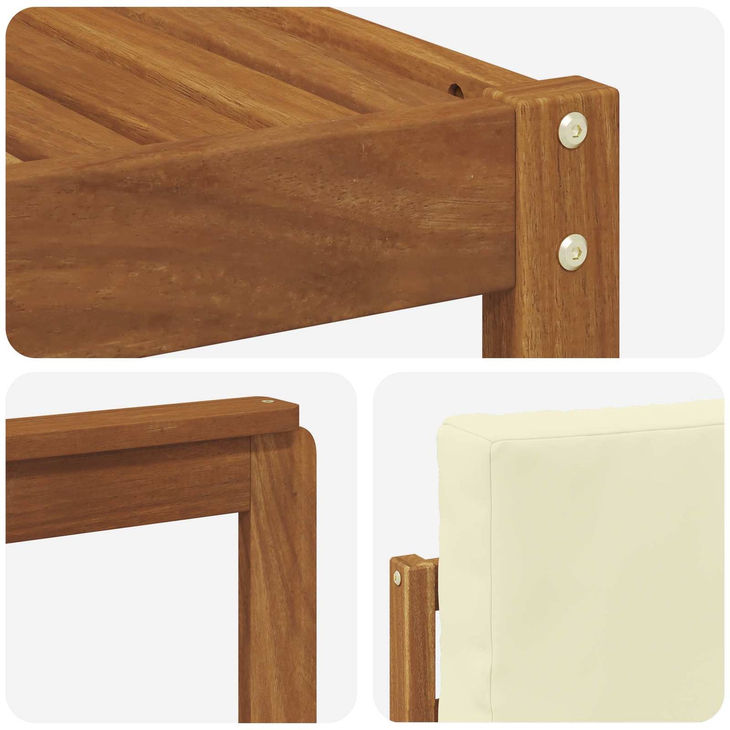 Outdoor-Sofagarnitur 8 stk. Natur und Creme