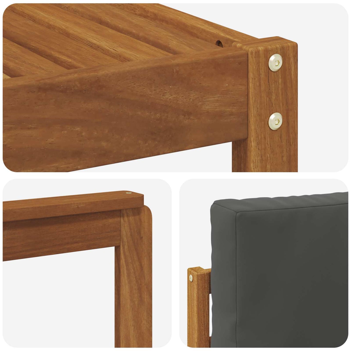 Outdoor-Sofagarnitur 8 stk. Natur und Anthrazit