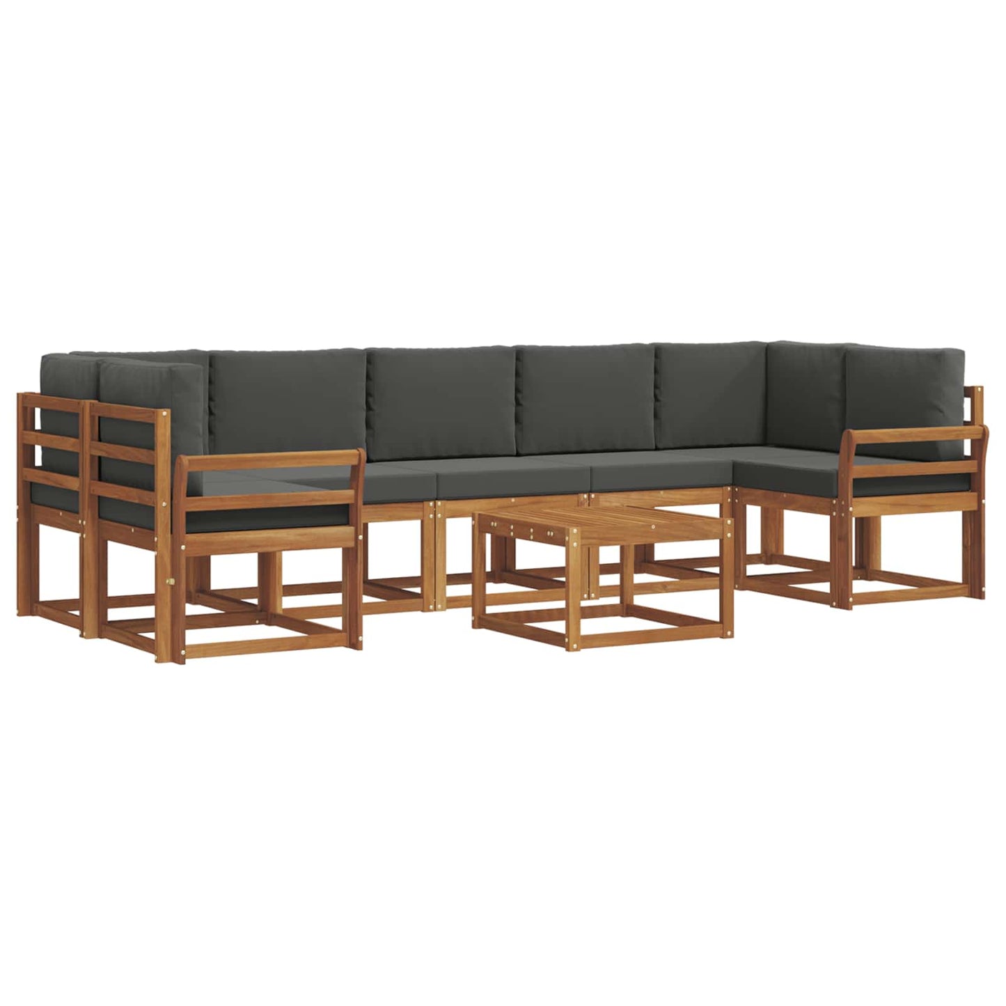 Outdoor-Sofagarnitur 8 stk. Natur und Anthrazit