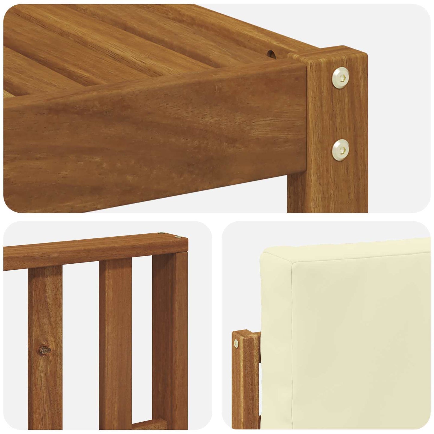 Outdoor-Sofagarnitur 9 stk. Natur und Creme