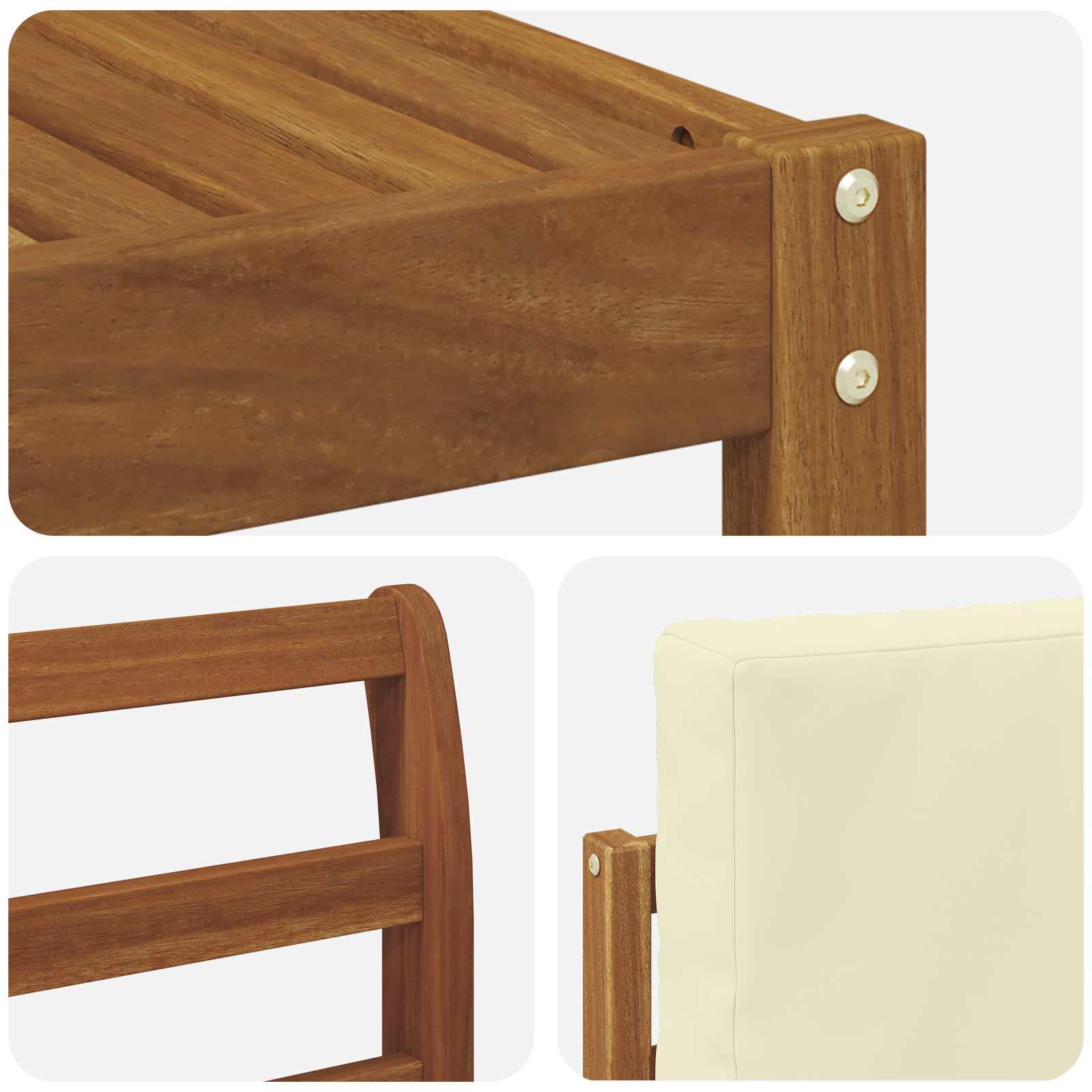 Outdoor-Sofagarnitur 9 stk. Natur und Creme
