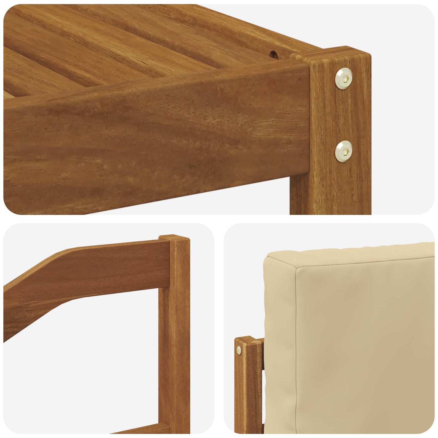 Outdoor-Sofagarnitur 9 stk. Natur und Beige