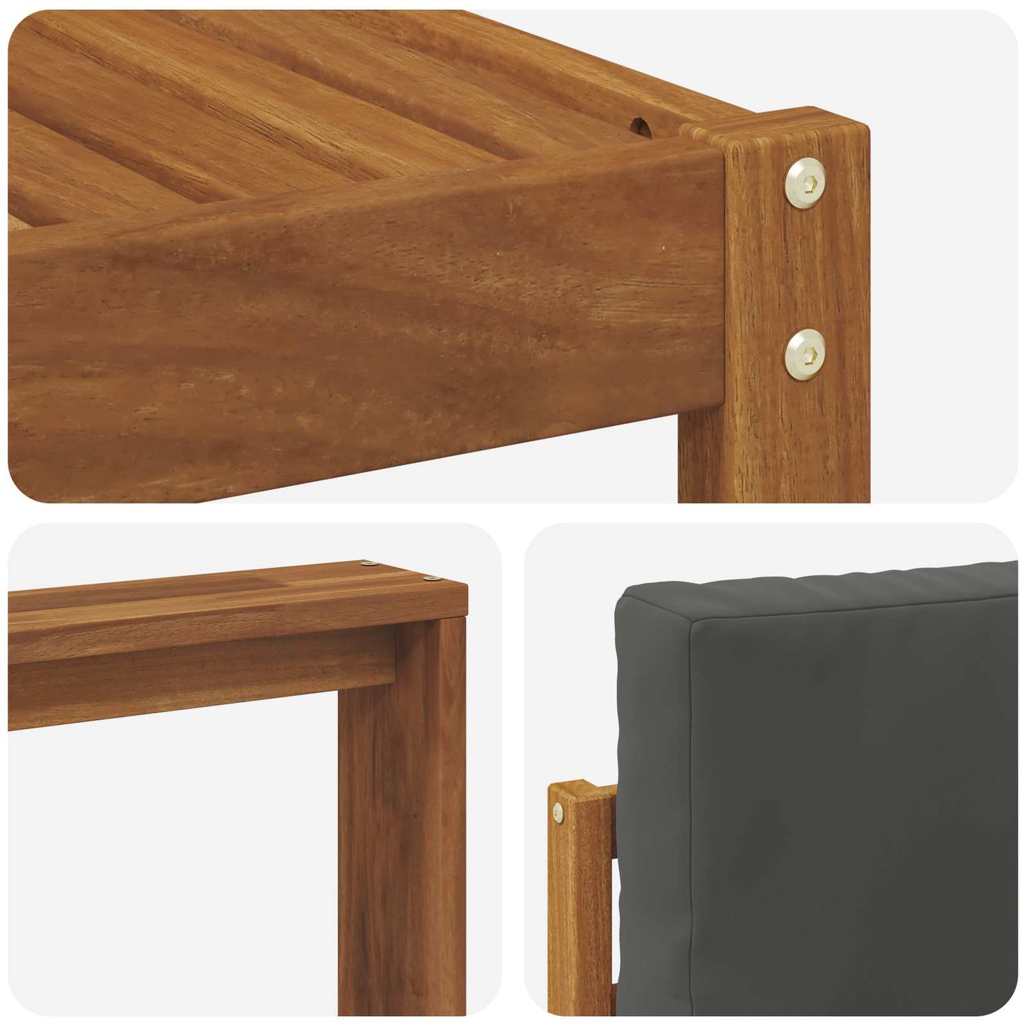 Outdoor-Sofagarnitur 6 stk. Natur und Anthrazit