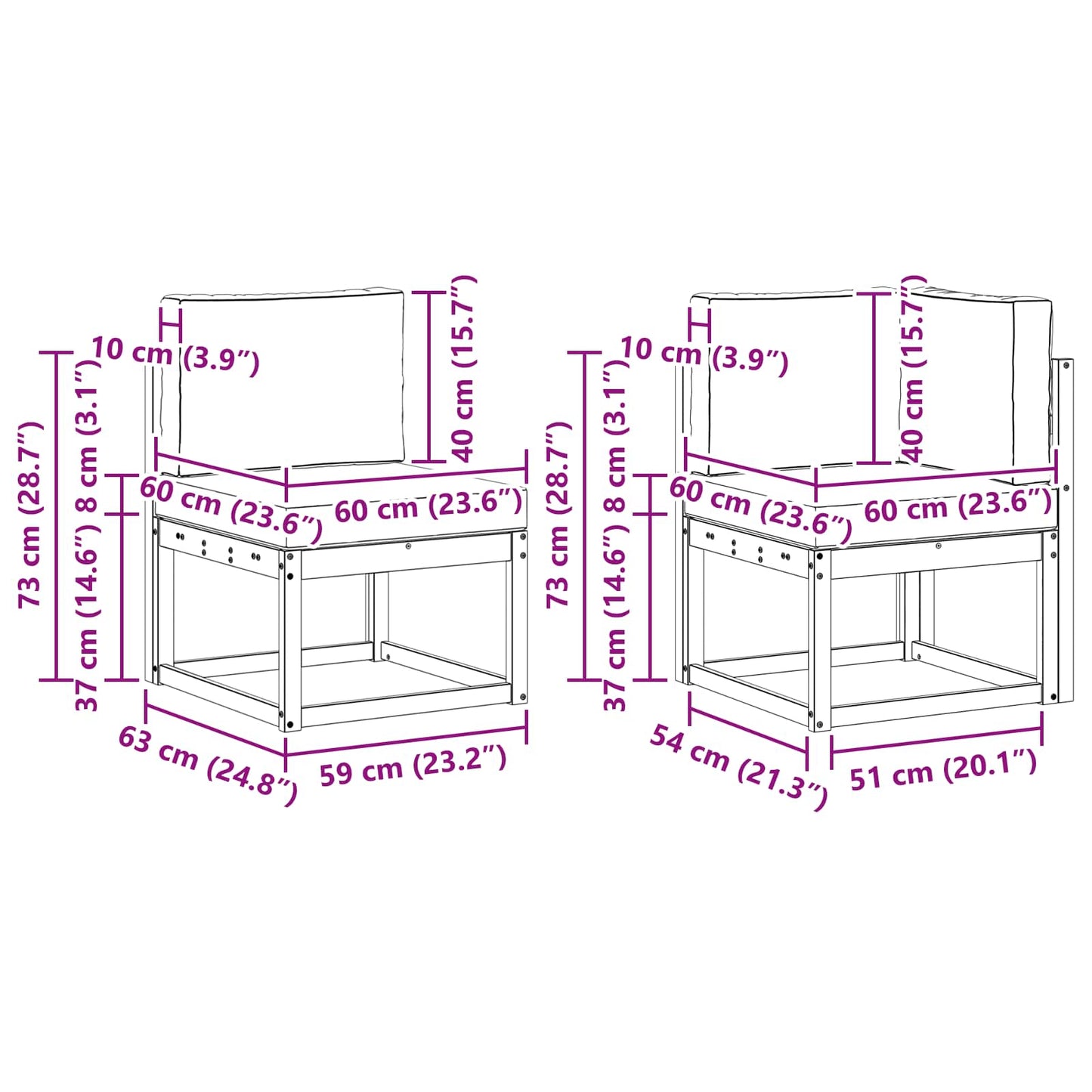 Outdoor-Sofagarnitur 4 stk. Natur und Anthrazit
