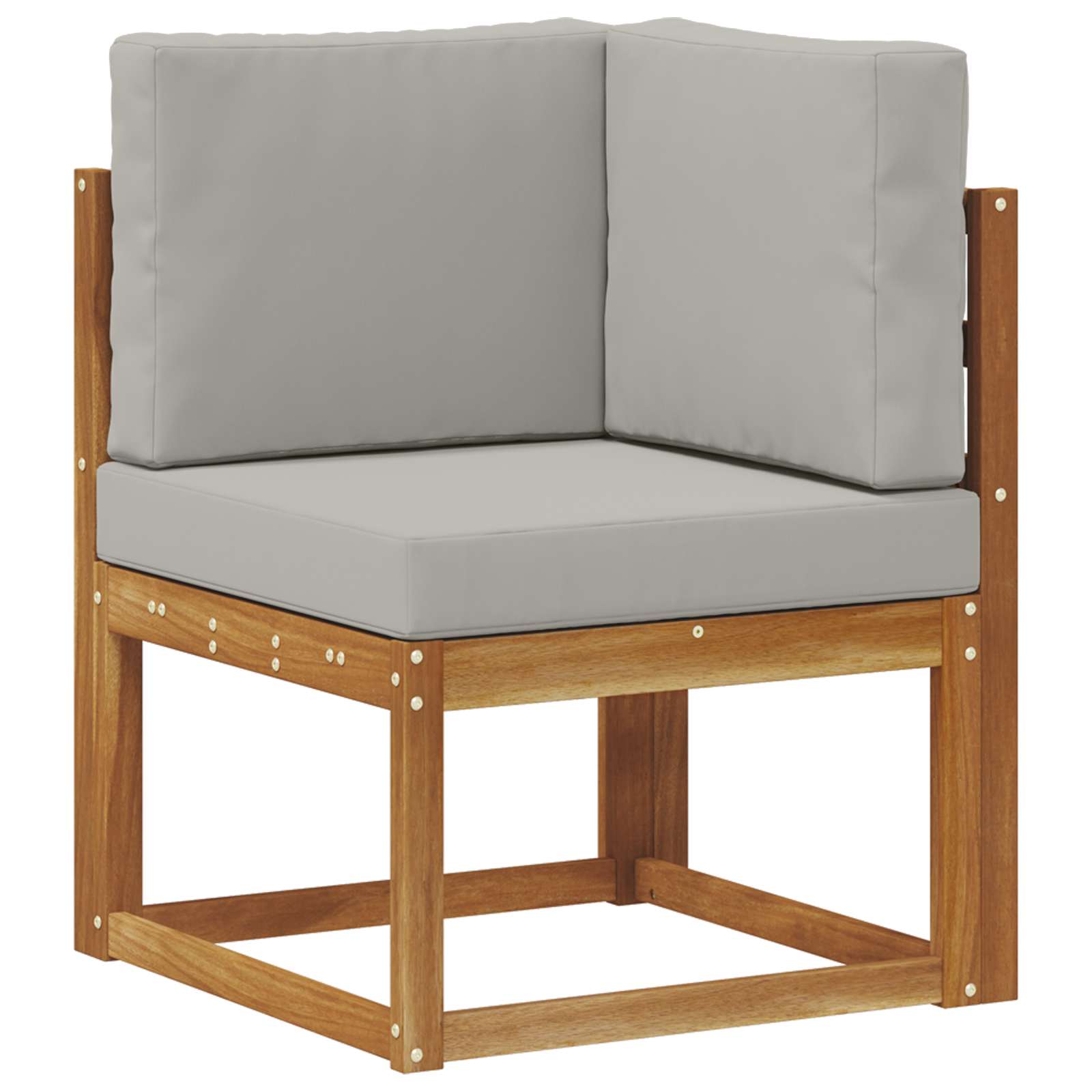 Outdoor-Sofagarnitur 5 stk. Natürlich und Hellgrau