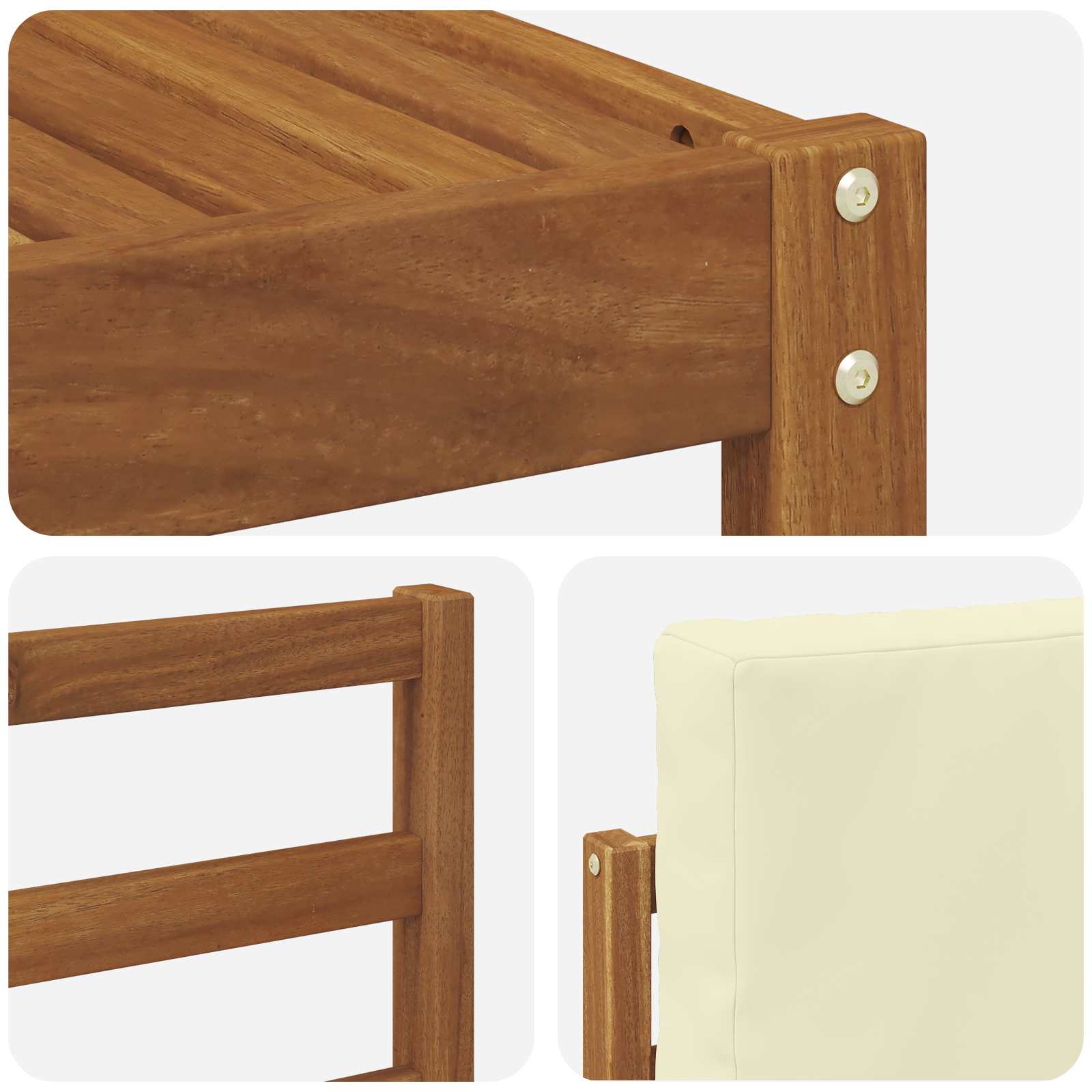 Outdoor-Sofagarnitur 6 stk. Natur und Creme