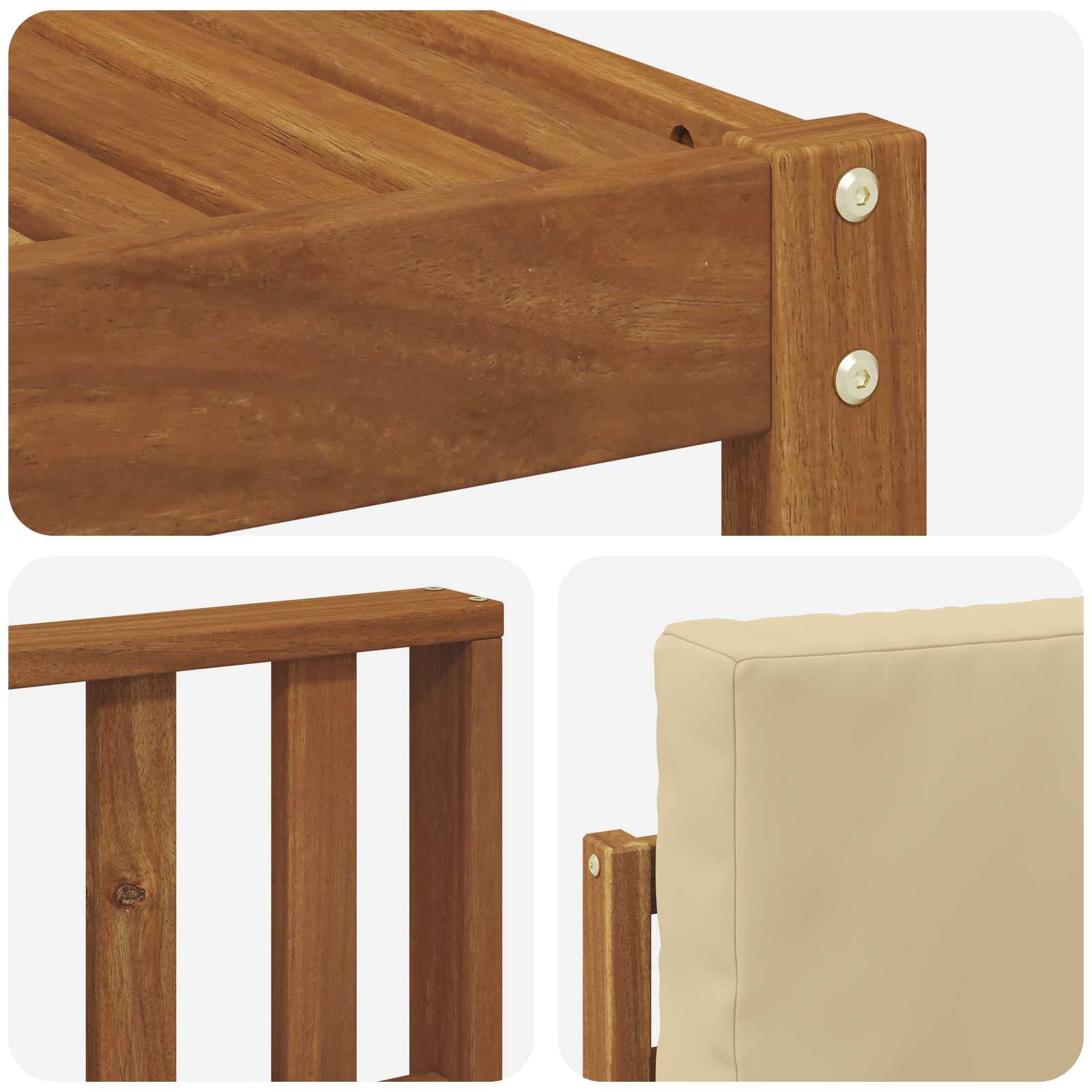 Outdoor-Sofagarnitur 6 stk. Natur und Beige