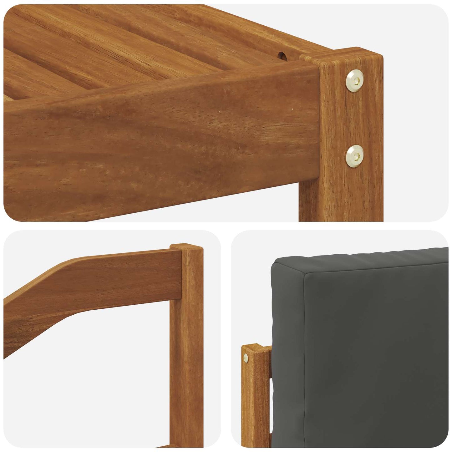 Outdoor-Sofagarnitur 6 stk. Natur und Anthrazit