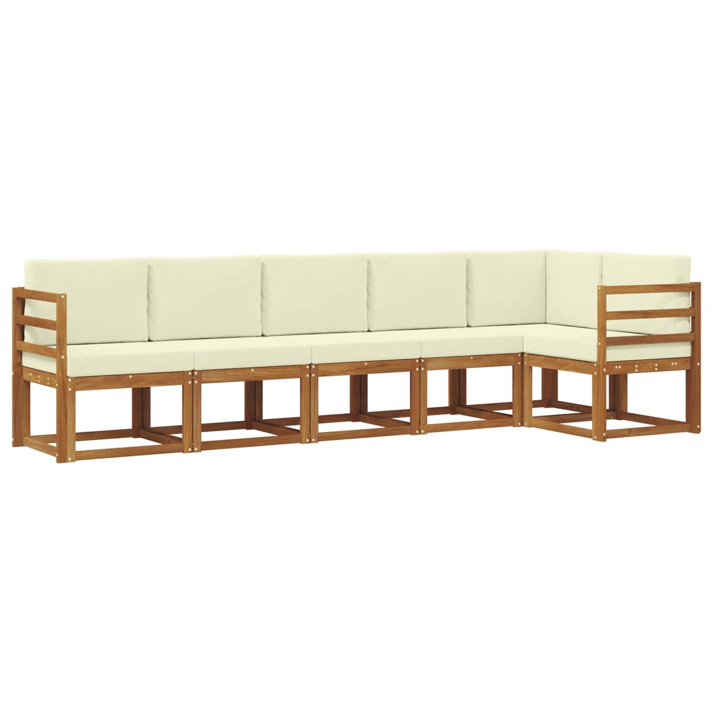 Outdoor-Sofagarnitur 6 stk. Natur und Creme