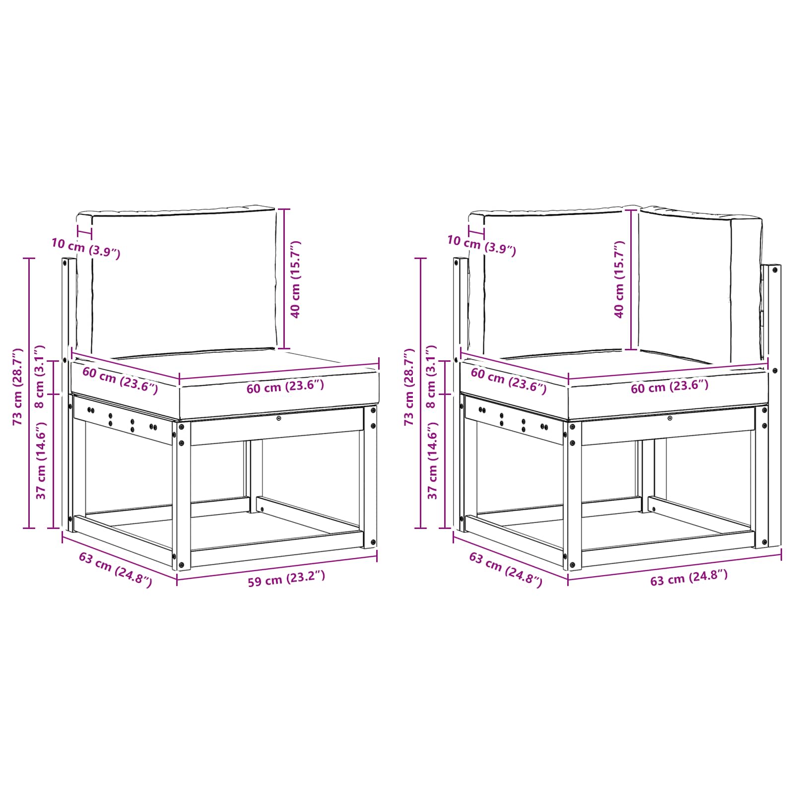 Outdoor-Sofagarnitur 6 stk. Natur und Creme