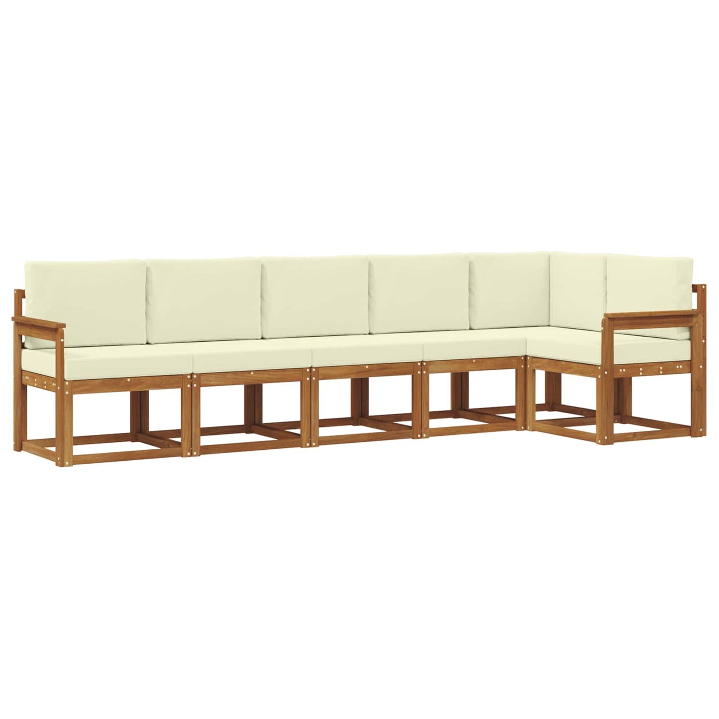 Outdoor-Sofagarnitur 6 stk. Natur und Creme