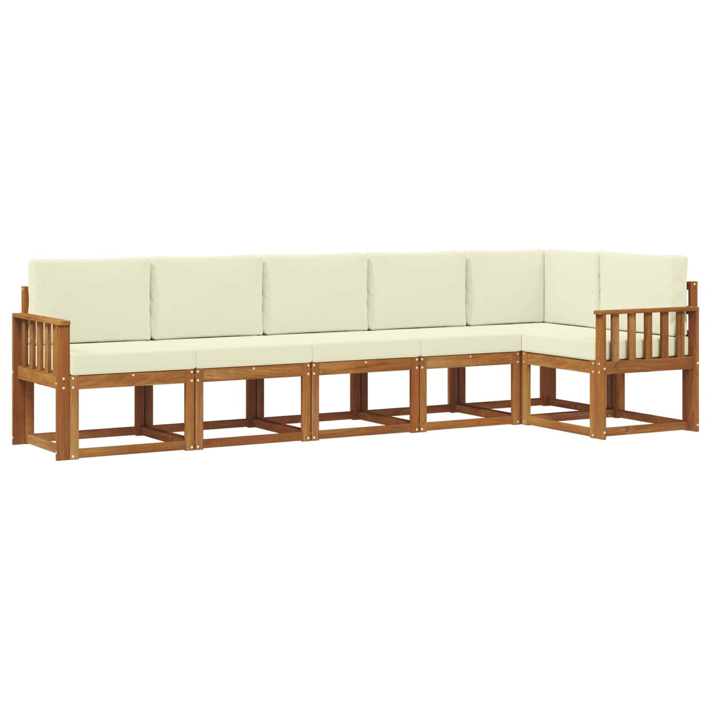 Outdoor-Sofagarnitur 6 stk. Natur und Creme