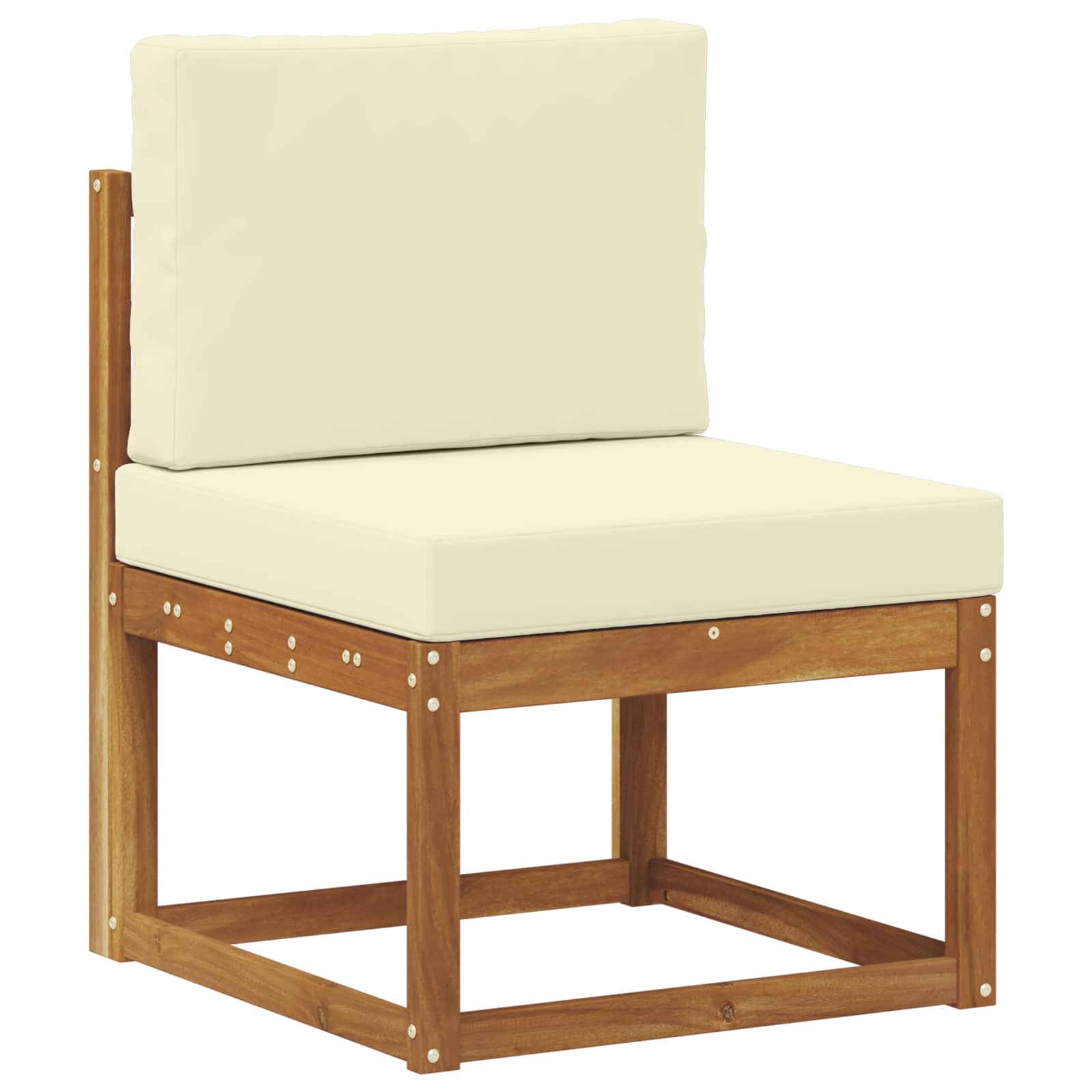 Outdoor-Sofagarnitur 7 stk. Natur und Creme