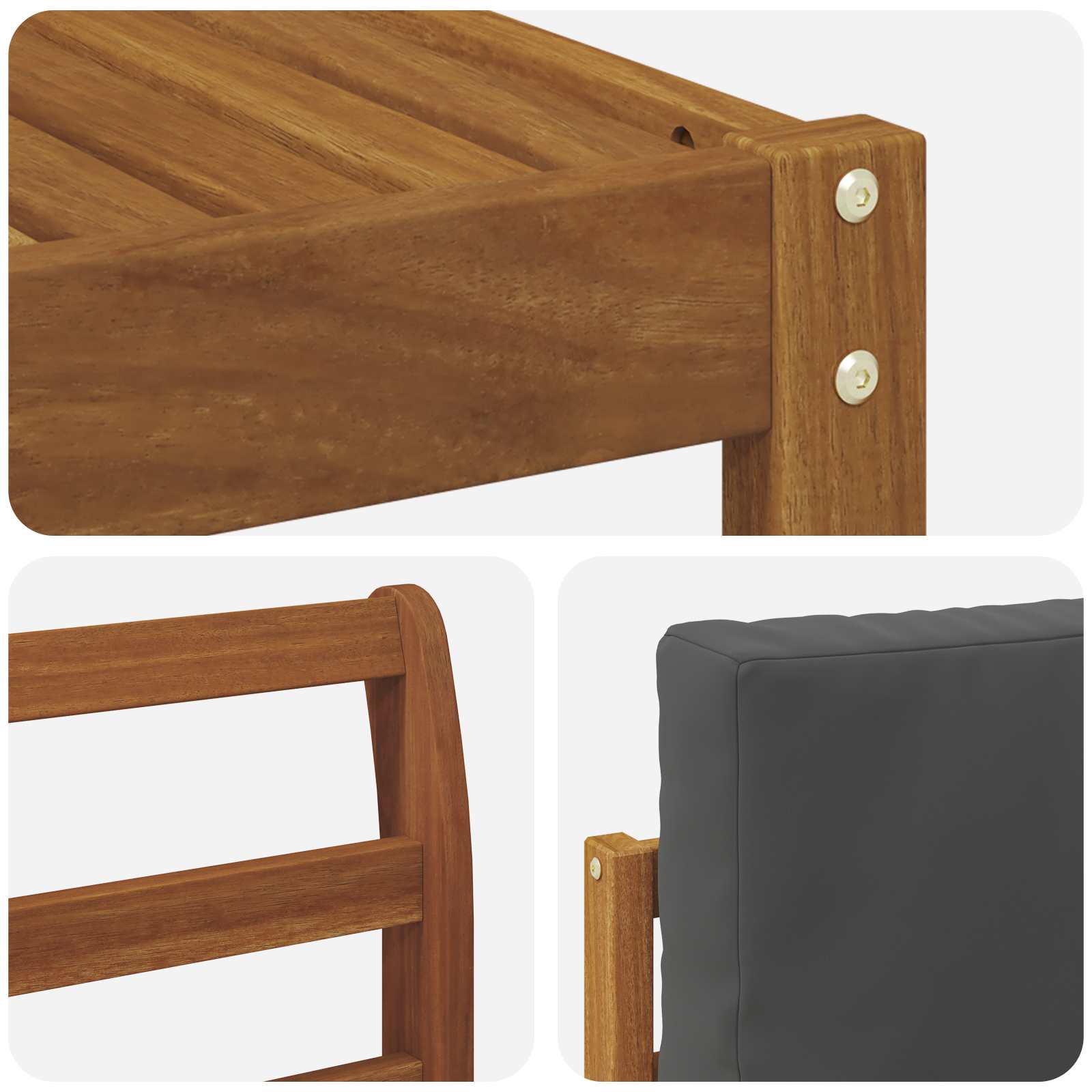 Outdoor-Sofagarnitur 7 stk. Natur und Anthrazit