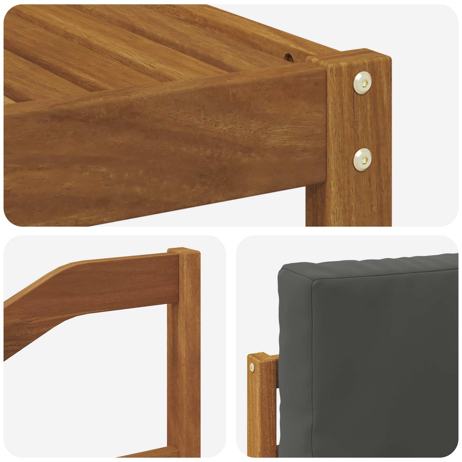Outdoor-Sofagarnitur 7 stk. Natur und Anthrazit