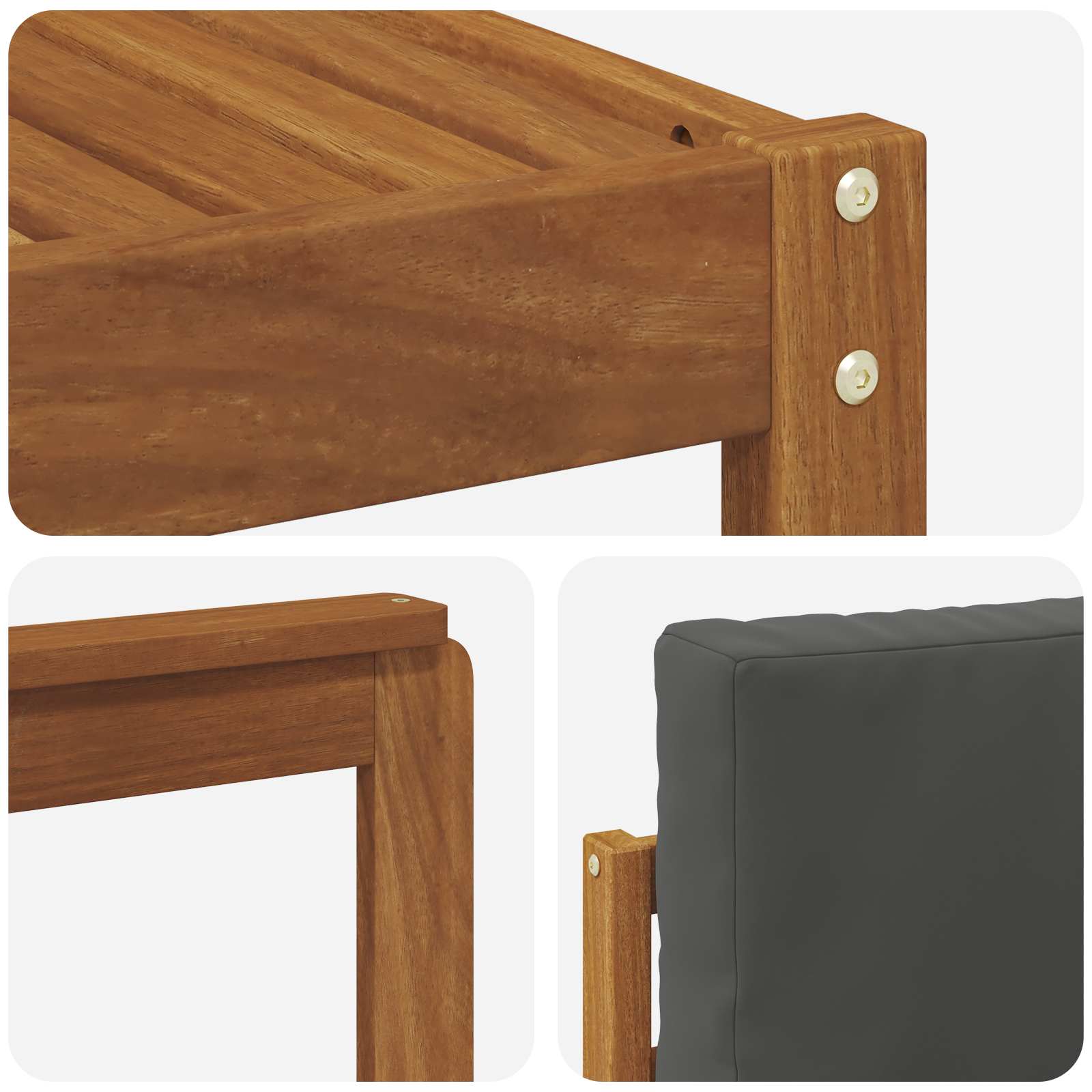 Outdoor-Sofagarnitur 7 stk. Natur und Anthrazit