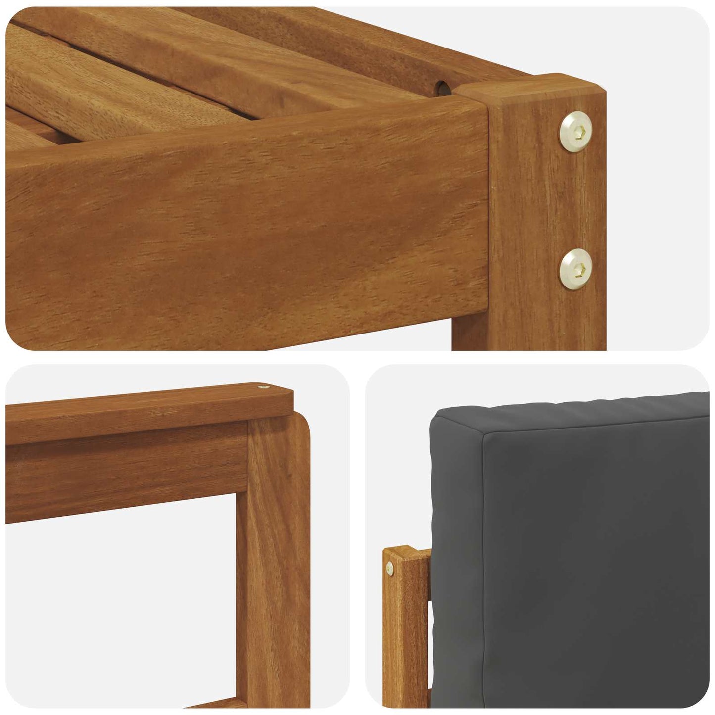 Outdoor-Sofagarnitur 7 stk. Natur und Anthrazit