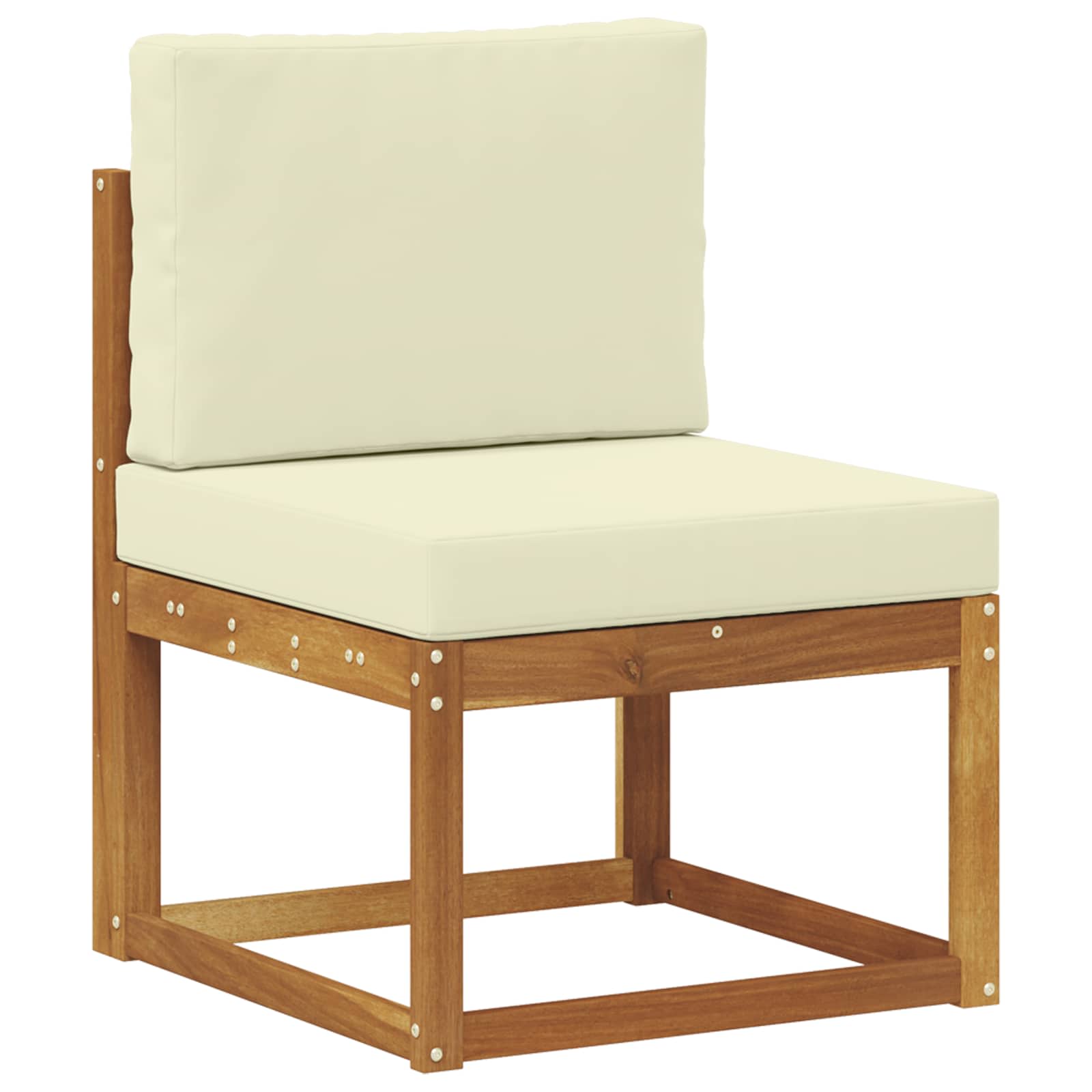 Outdoor-Sofagarnitur 7 stk. Natur und Creme