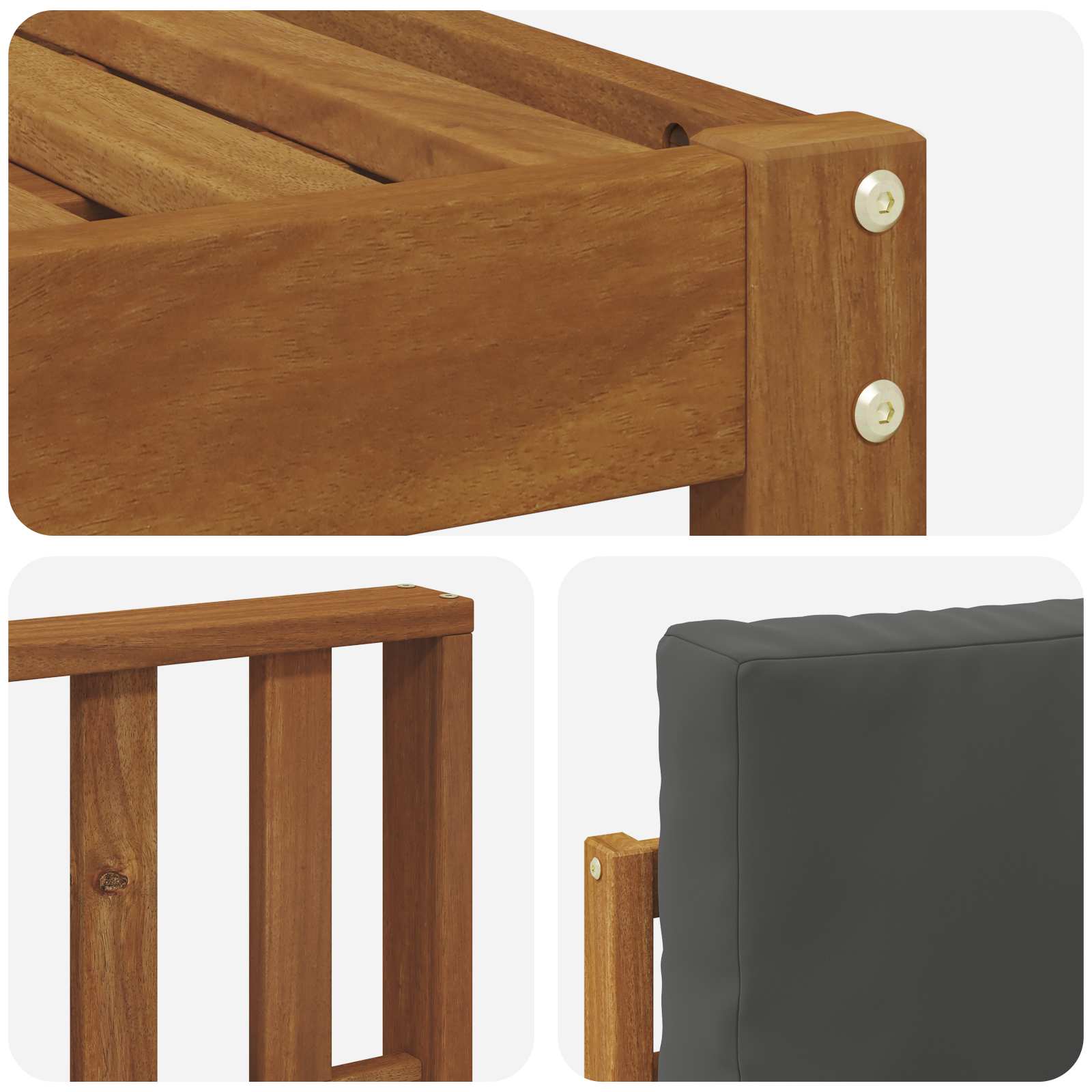 Outdoor-Sofagarnitur 7 stk. Natur und Anthrazit