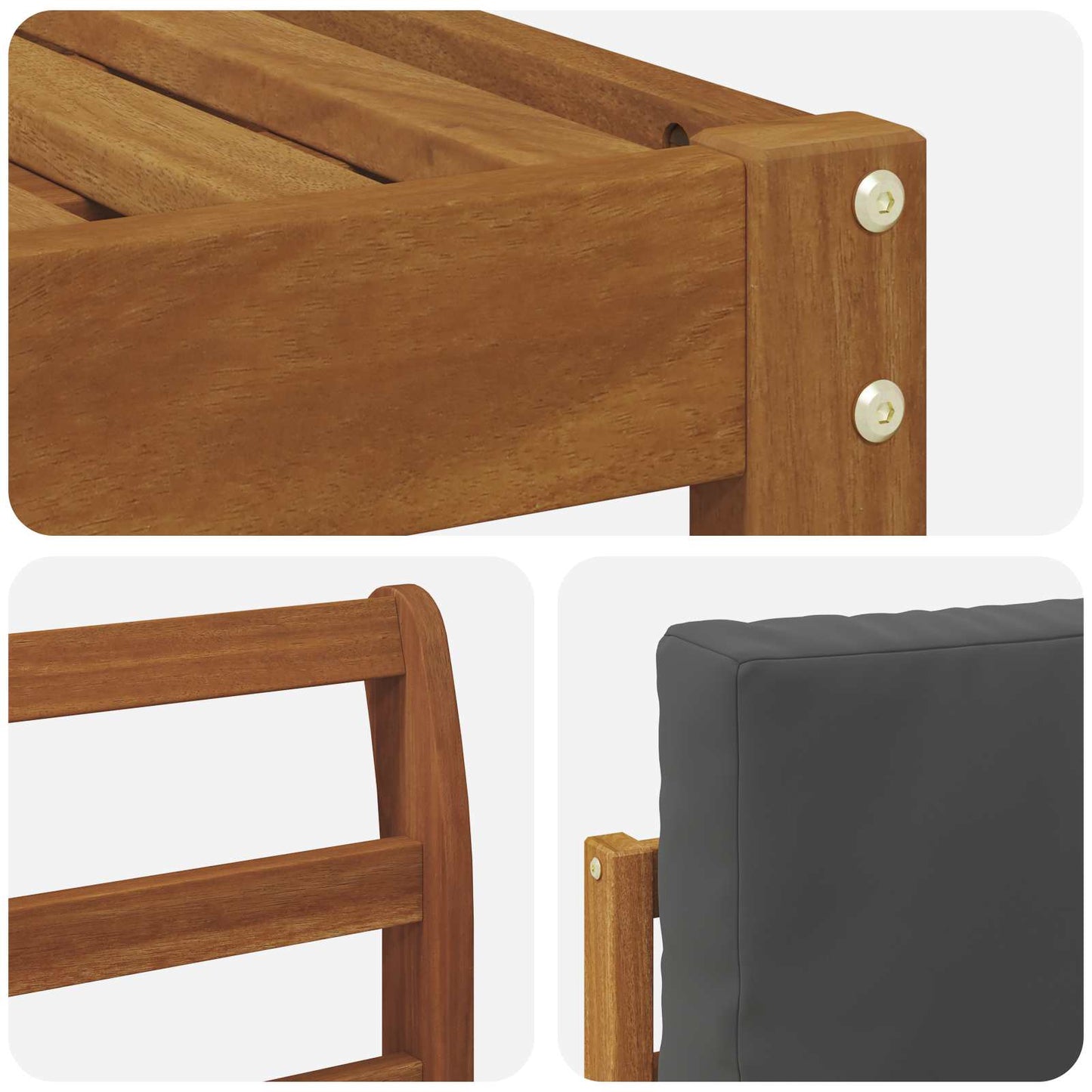 Outdoor-Sofagarnitur 7 stk. Natur und Anthrazit