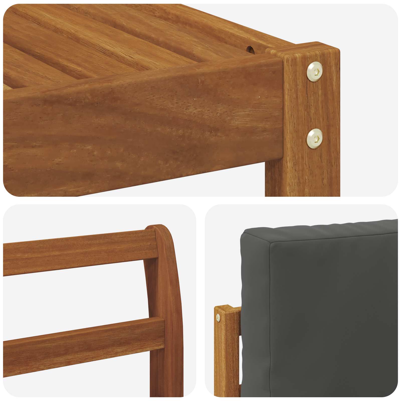 Outdoor-Sofagarnitur 8 stk. Natur und Anthrazit