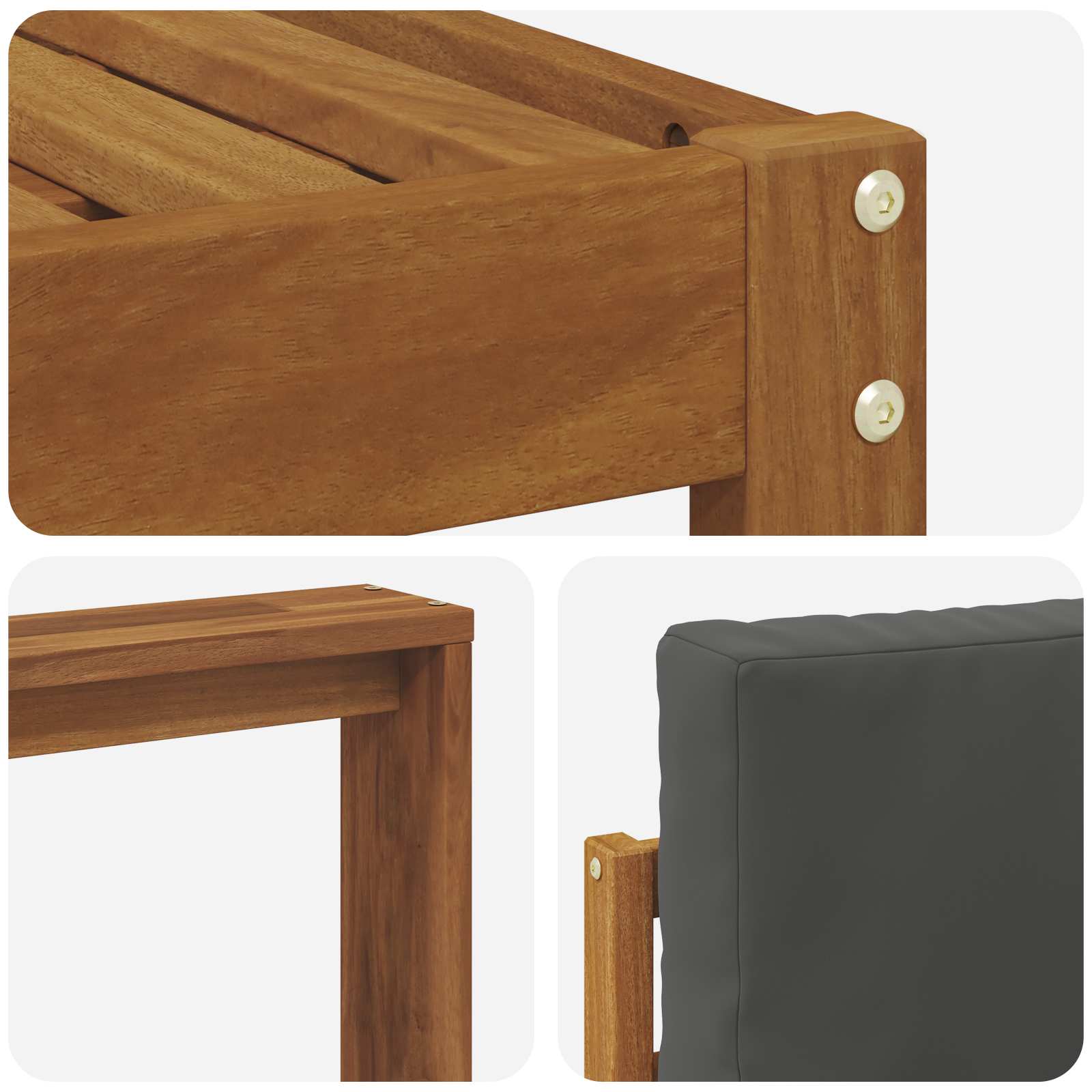 Outdoor-Sofagarnitur 8 stk. Natur und Anthrazit