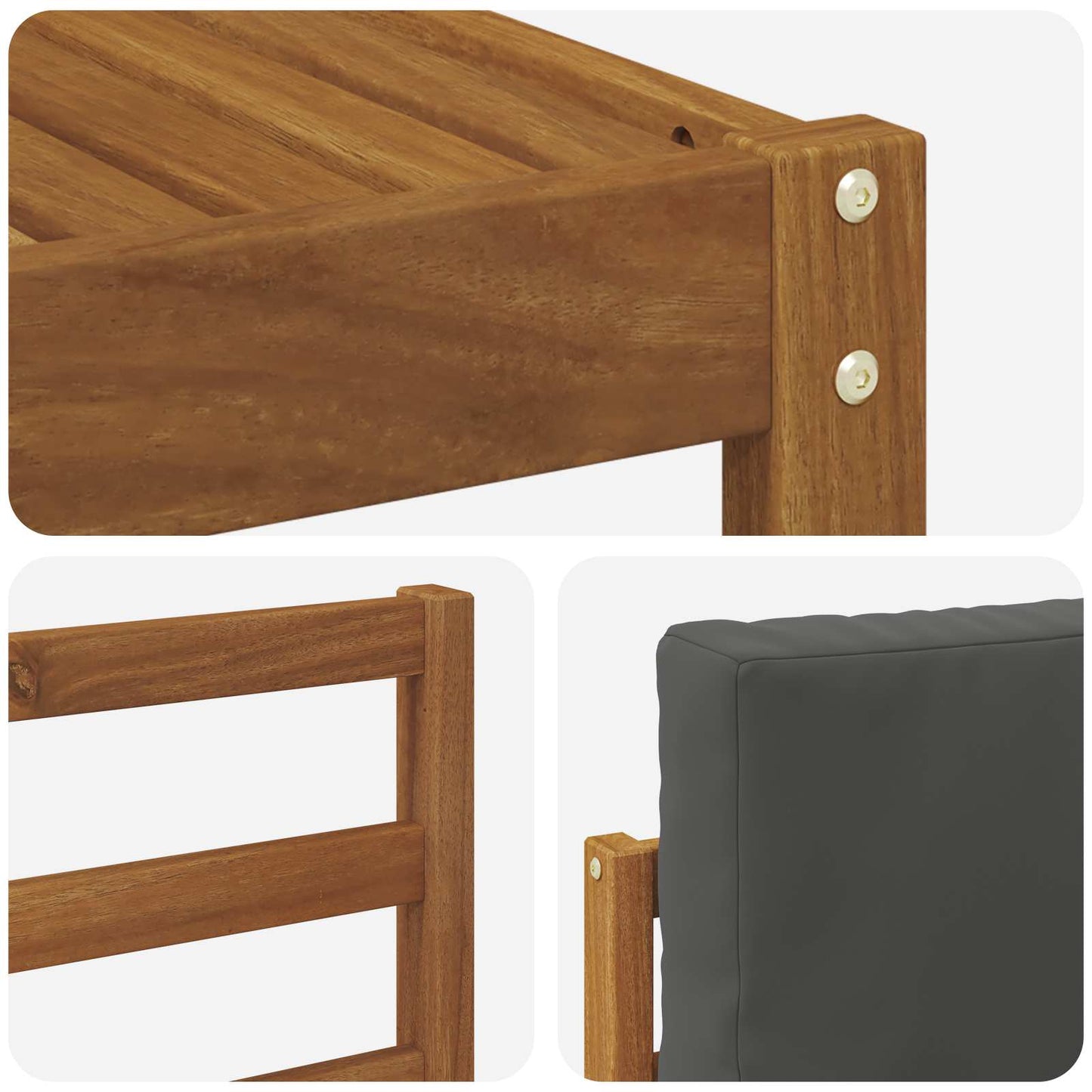 Outdoor-Sofagarnitur 9 stk. Natur und Anthrazit