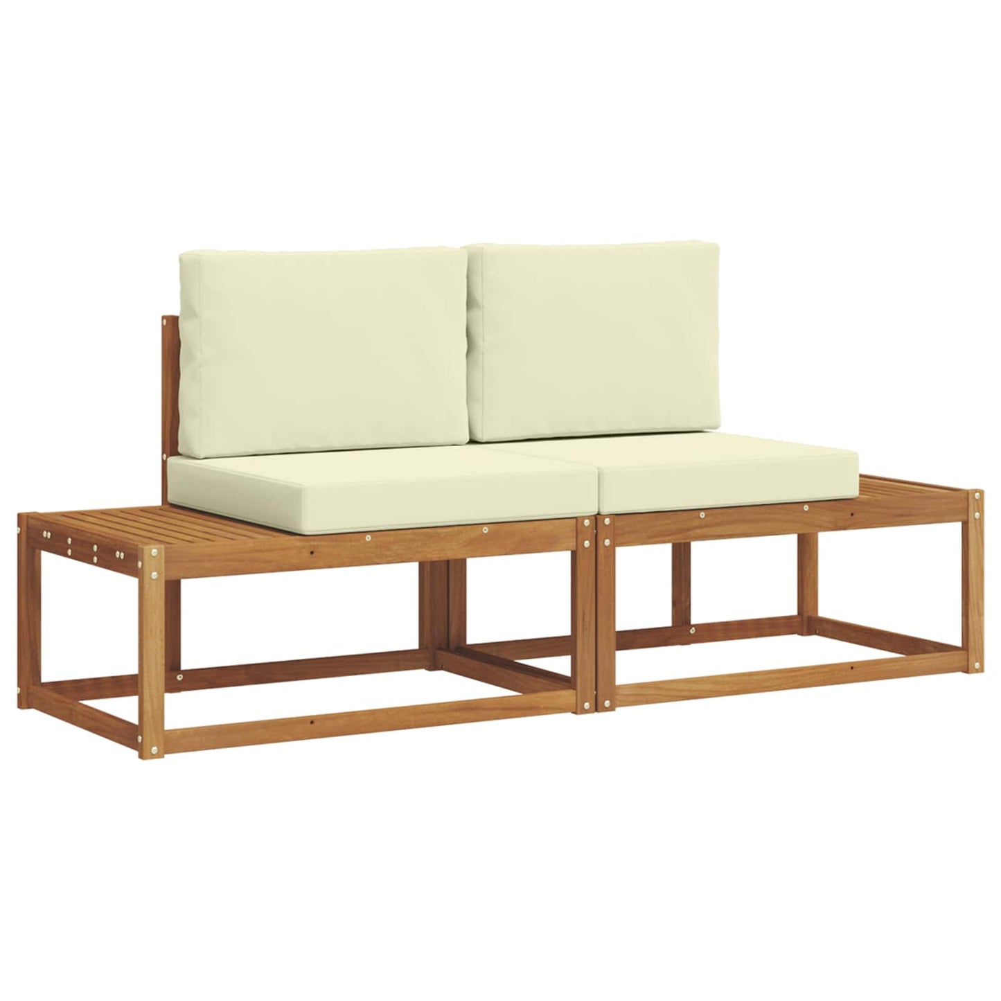 Outdoor-Sofagarnitur 2 stk. Natur