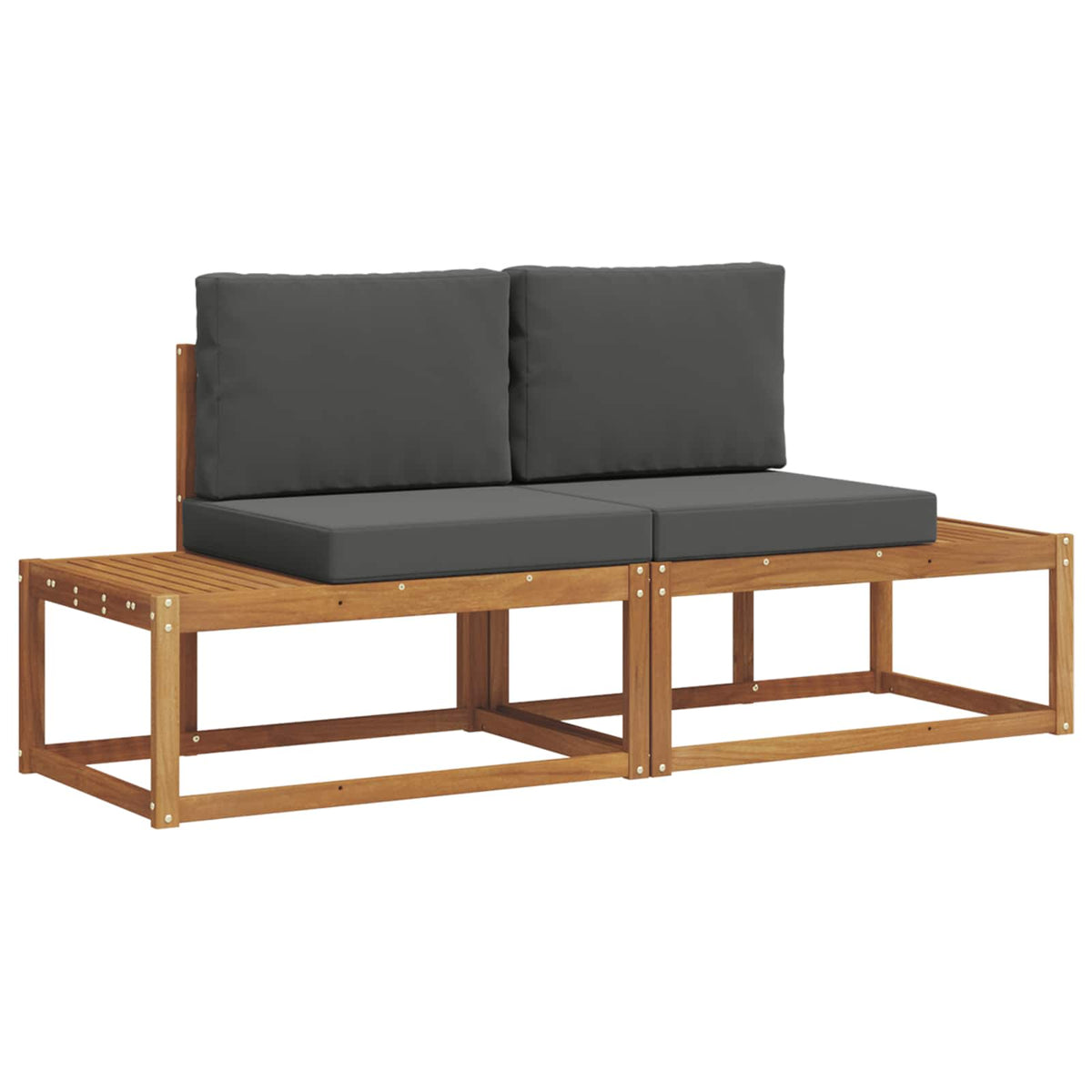 Outdoor-Sofagarnitur 2 stk. Natur
