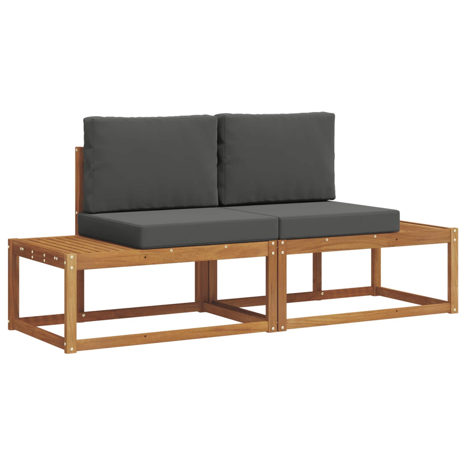 Outdoor-Sofagarnitur 2 stk. Natur