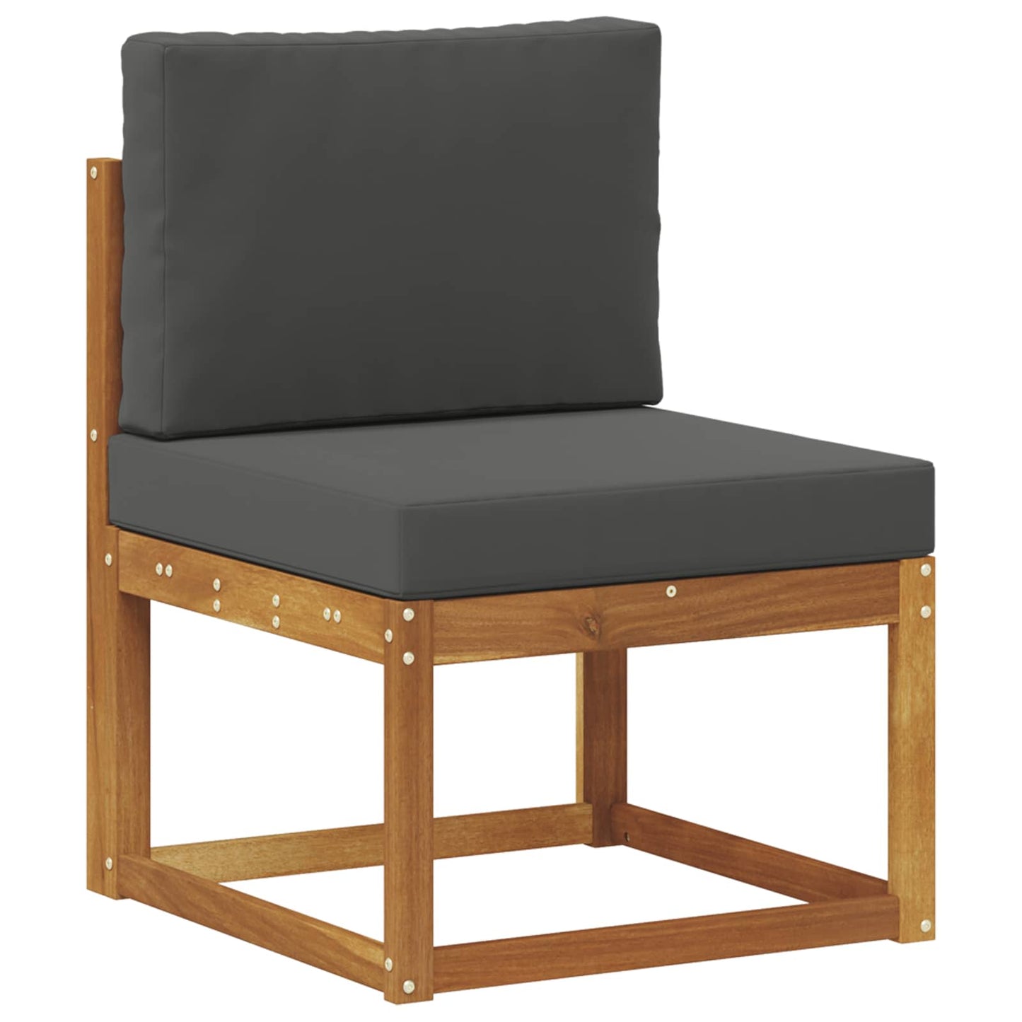 Outdoor-Sofagarnitur mit Kissen 4 Stück Natur und Anthrazit