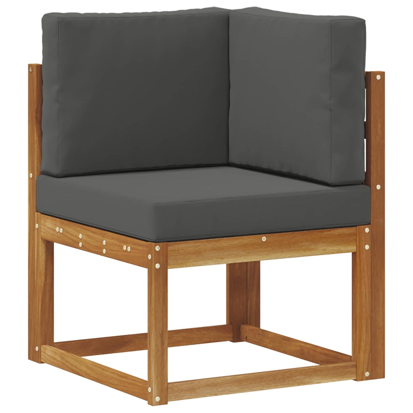 Outdoor-Sofagarnitur mit Kissen 4 Stück Natur und Anthrazit