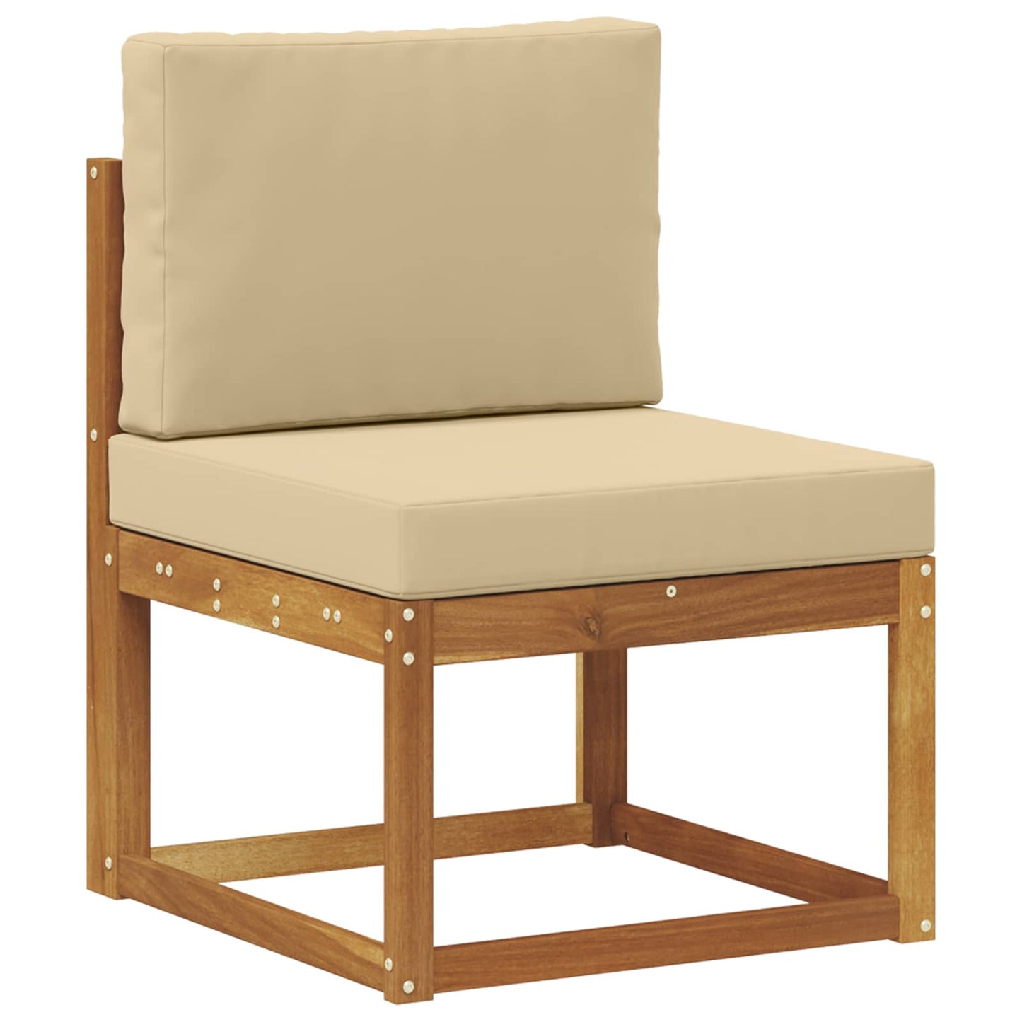 Outdoor-Sofagarnitur mit Kissen 4 Stück Natur und Beige