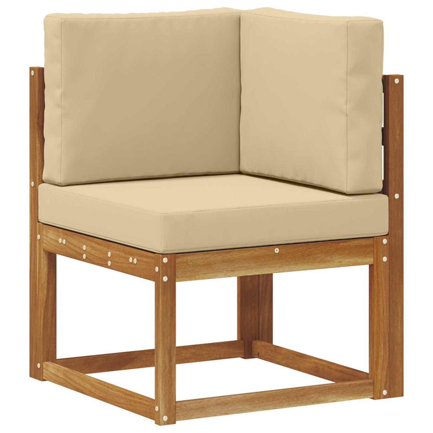 Outdoor-Sofagarnitur mit Kissen 4 Stück Natur und Beige