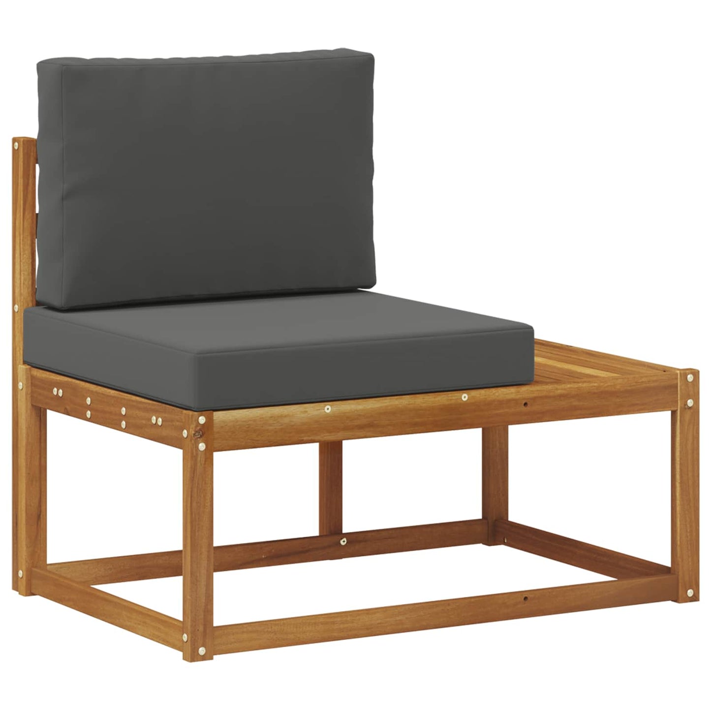 Outdoor-Sofagarnitur mit Kissen 5 Stück Natur und Anthrazit