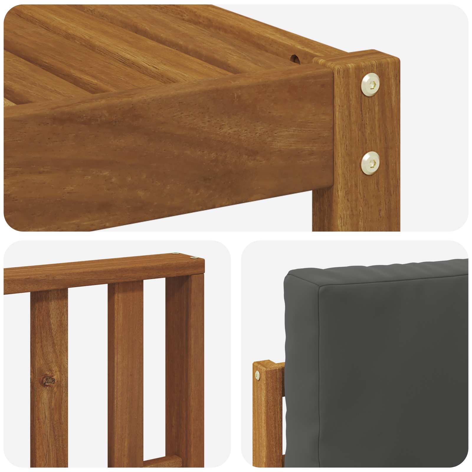 Outdoor-Sofagarnitur 10 stk. Natur und Anthrazit