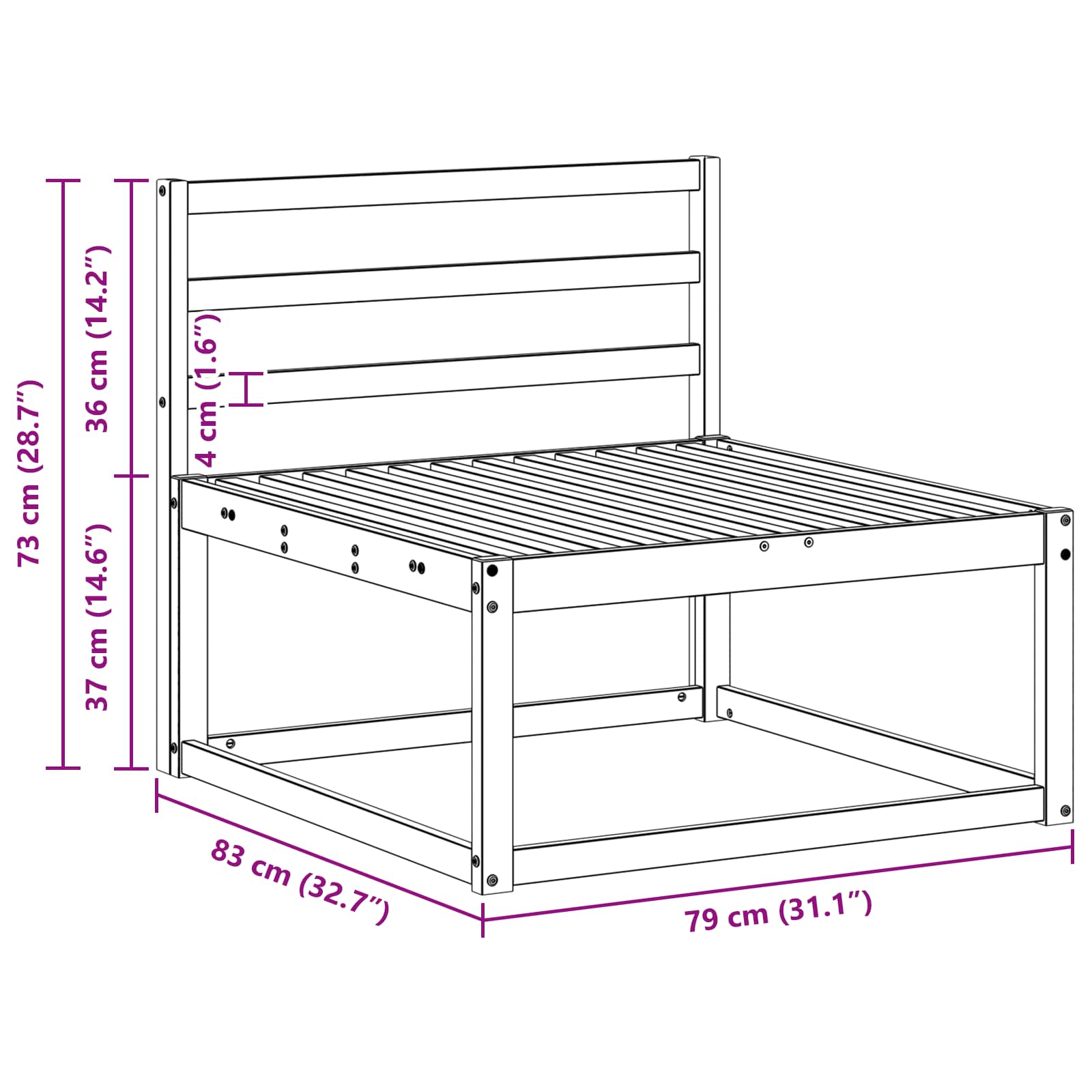 Outdoor-Sofagarnitur 3 stk. Natur Massivholz Akazie