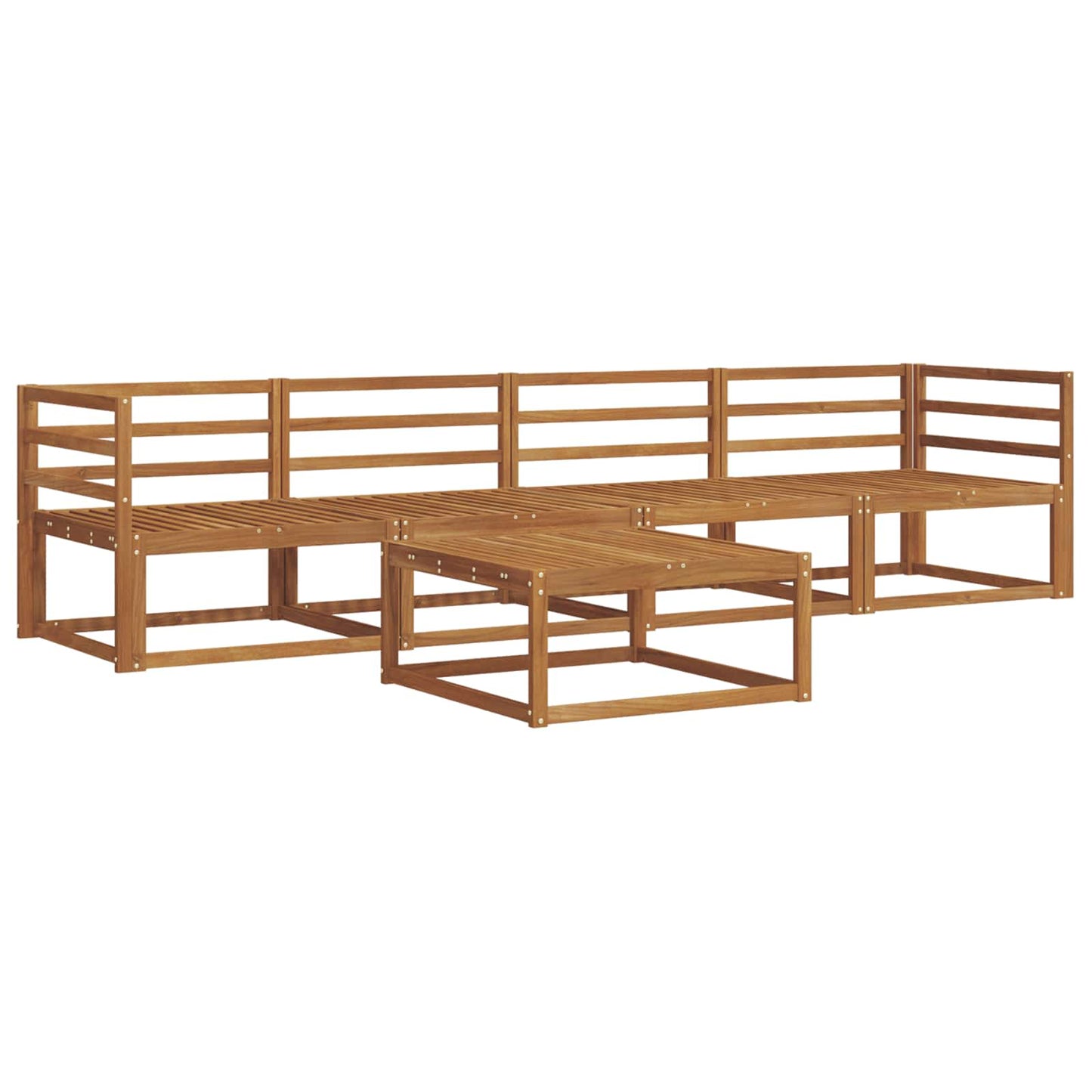 Outdoor-Sofagarnitur 5 pcs Natur Massivholz Akazie
