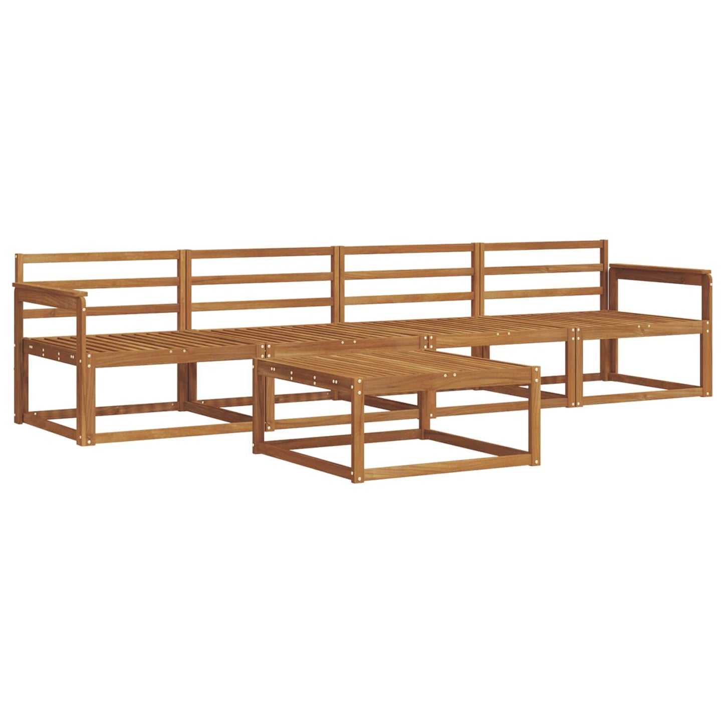 Outdoor-Sofagarnitur 5 pcs Natur Massivholz Akazie