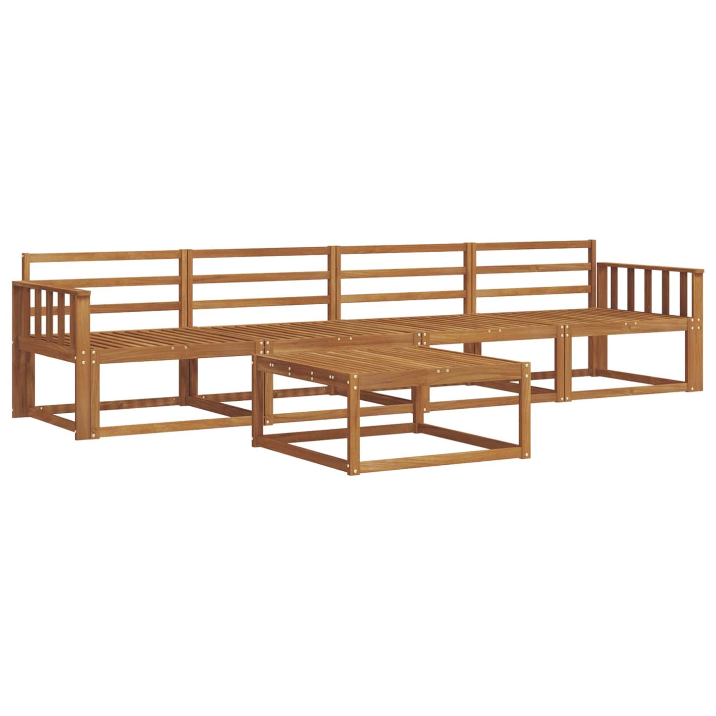 Outdoor-Sofagarnitur 5 pcs Natur Massivholz Akazie